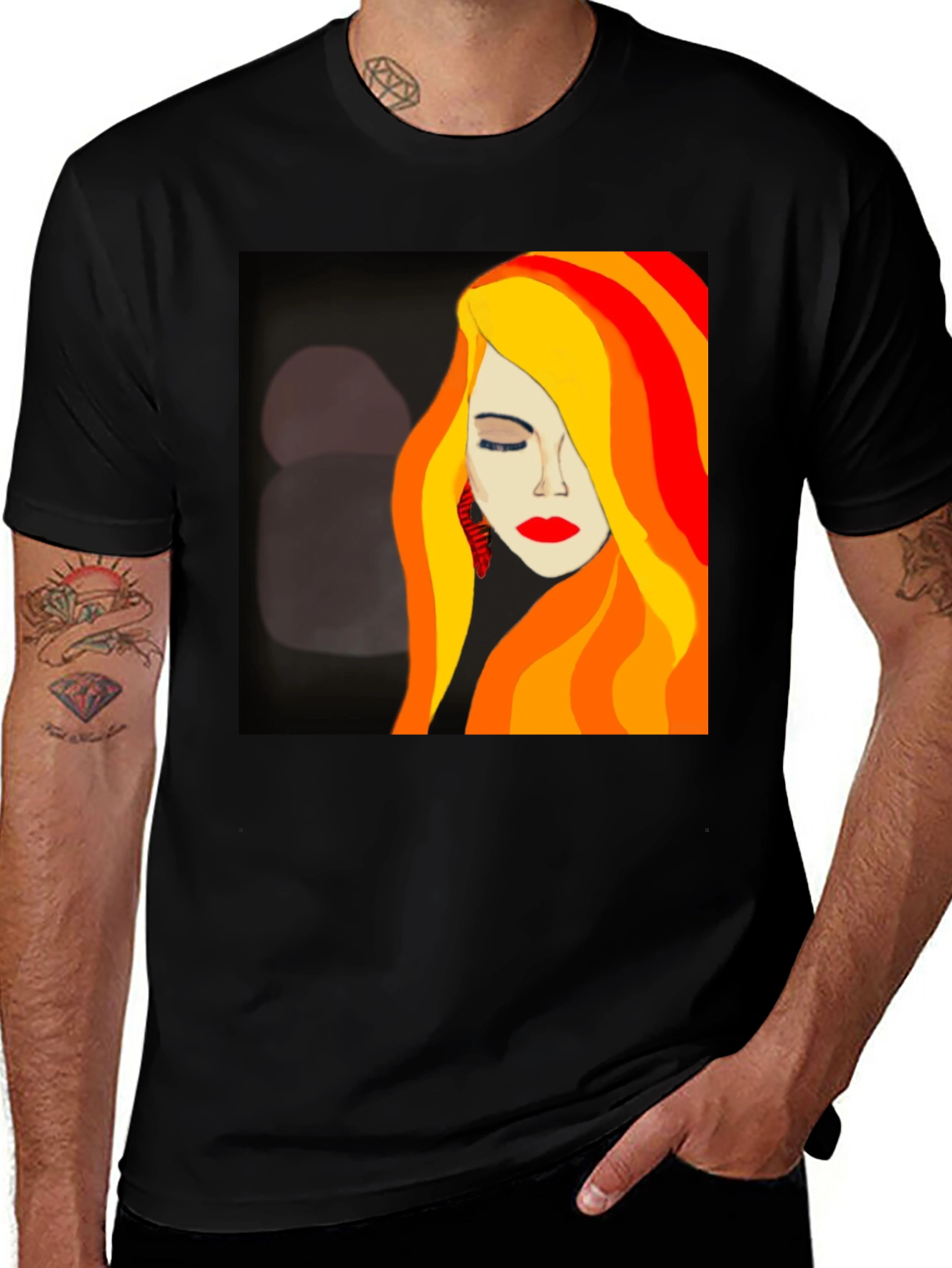 Variant 10 of Woman Portrait Graphic Tee - Artistic Fashion