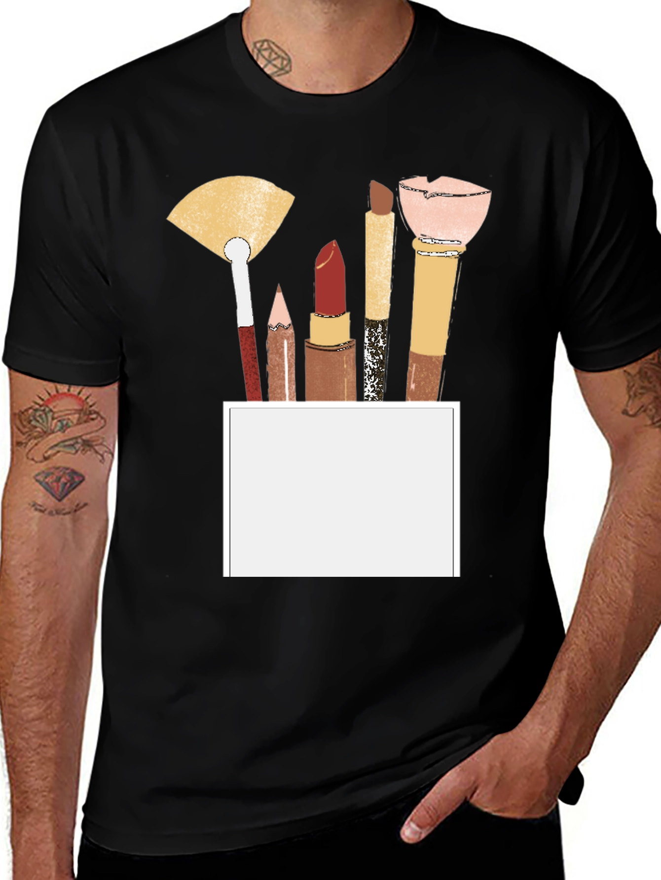 Variant 17 of Makeup Brush Graphic Tee - Stylish & Unique