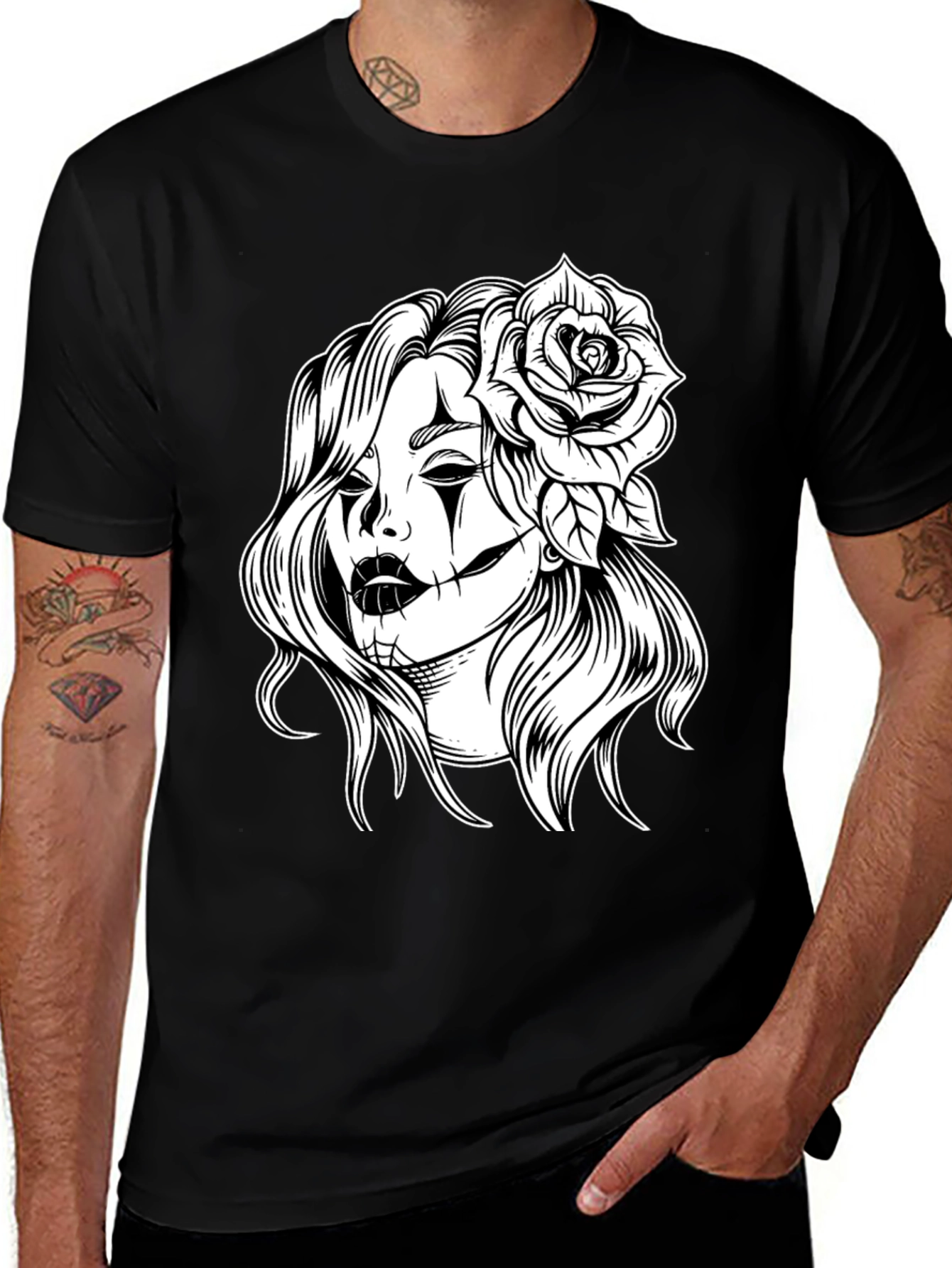 Variant 15 of Clown Girl Graphic Tee - Black