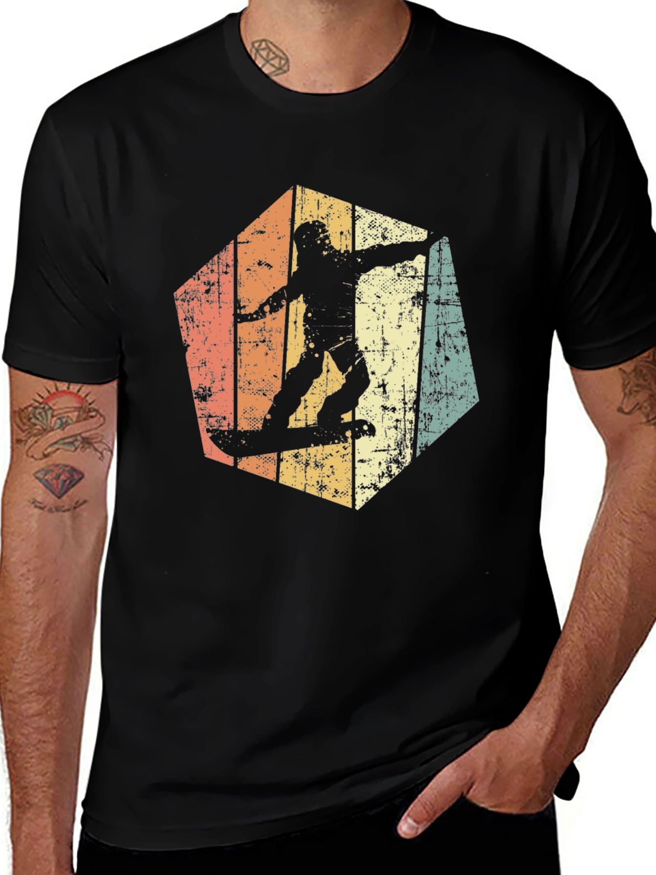 Variant 25 of Retro Snowboarder Graphic Tee - Vintage Style
