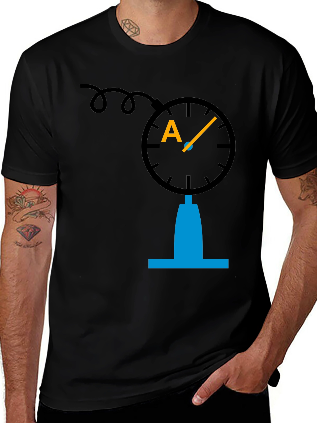 Analog Ammeter T-Shirt - Mens Black Tee