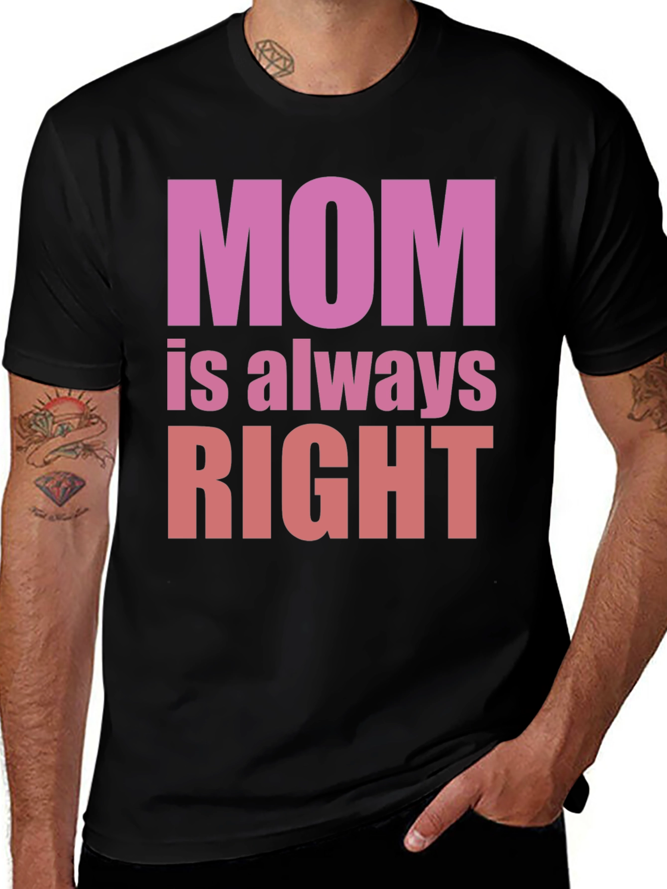 Mom Is Always Right Funny Novelty T-Shirt