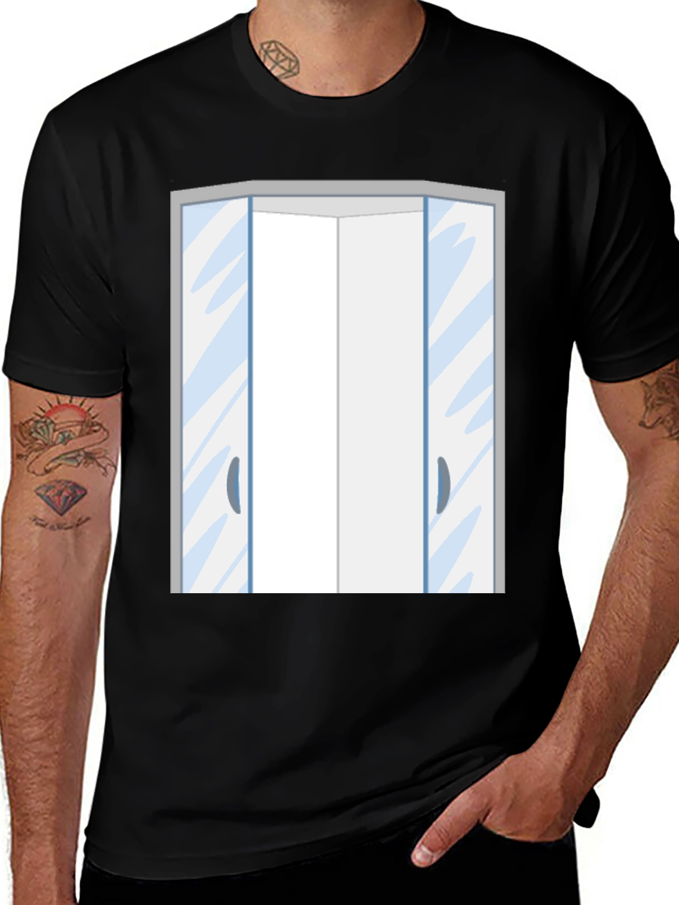 Variant 7 of Funny Automatic Doors Graphic T-Shirt