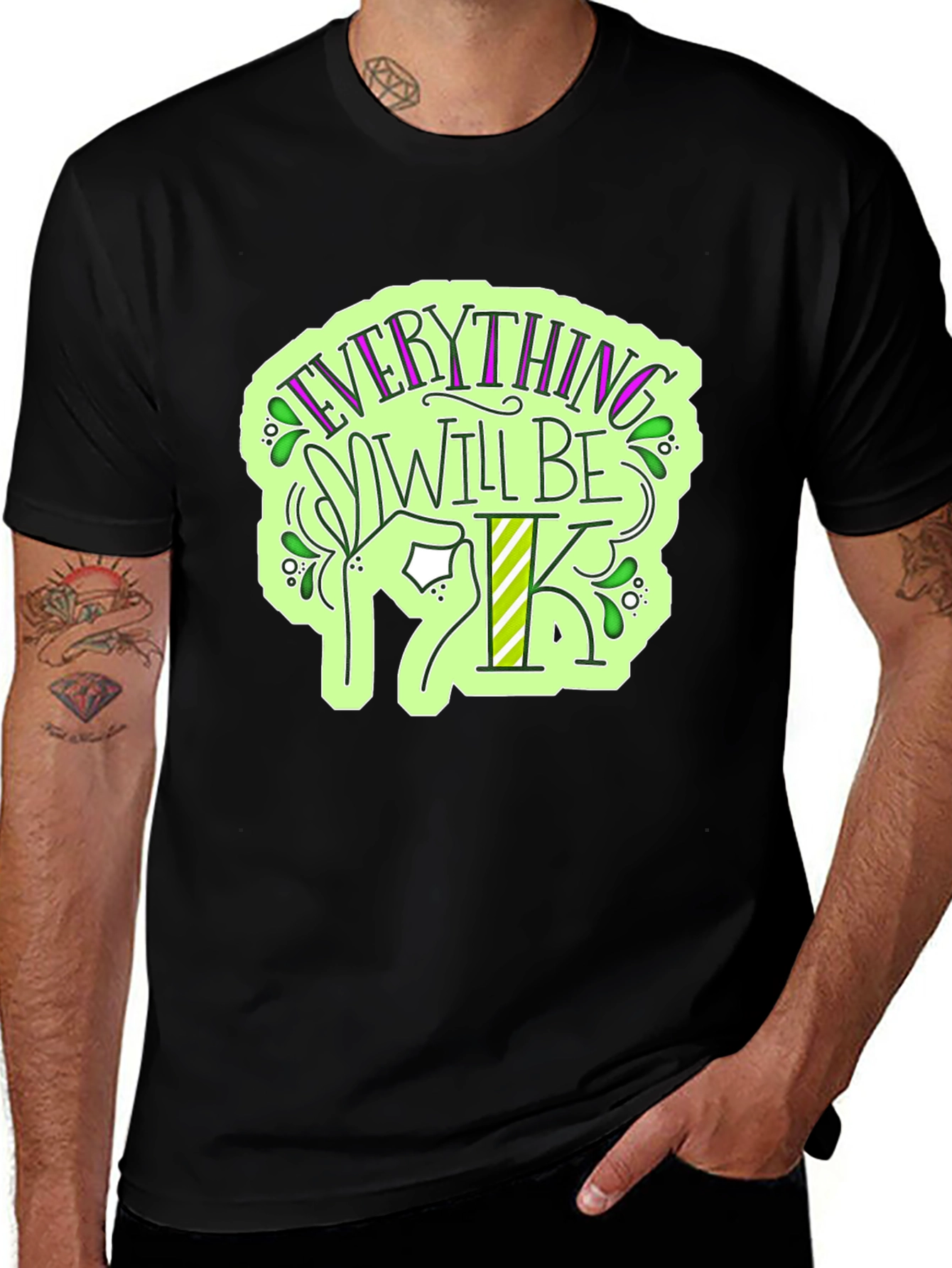 Variant 25 of Everything Will Be OK T-Shirt - Stylish Graphic Tee