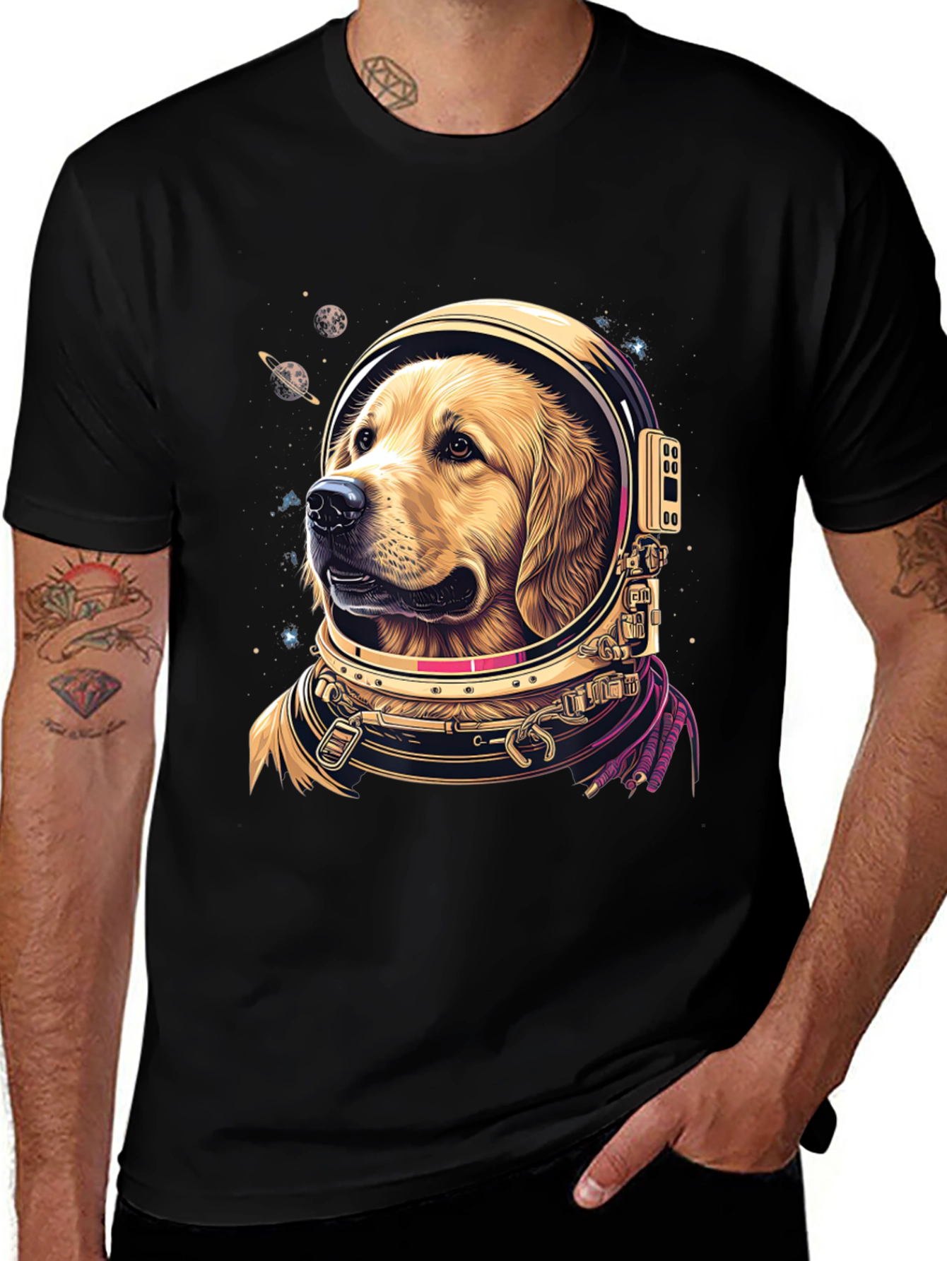 Variant 13 of Astronaut Dog Graphic Tee - Space Pup T-Shirt