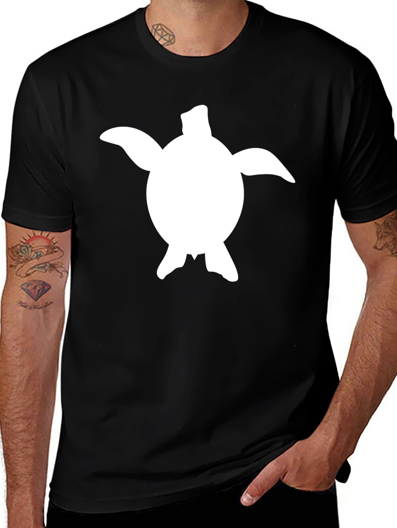 Variant 24 of Turtle Graphic Black T-Shirt