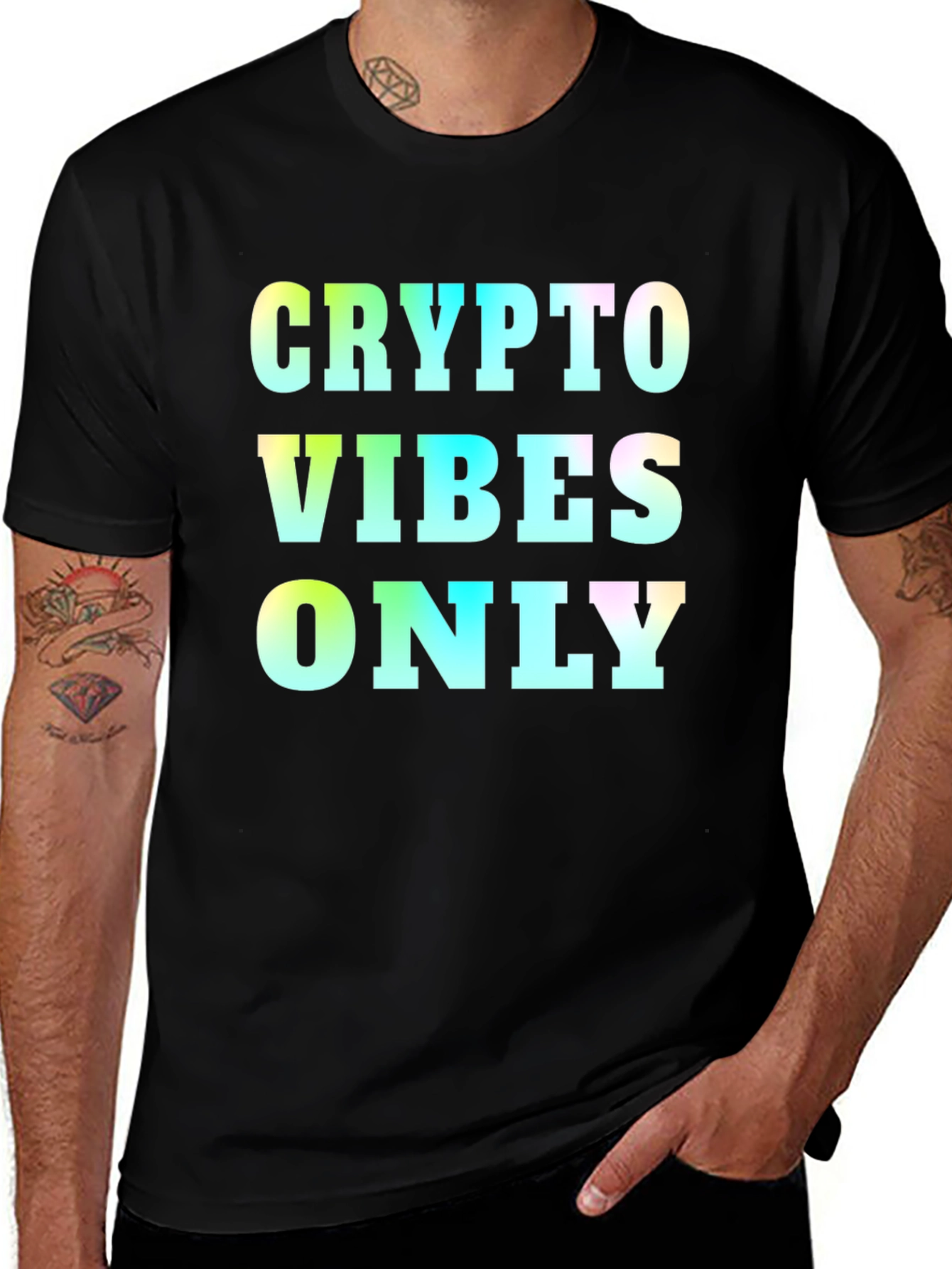 Variant 11 of Crypto Vibes Only Graphic Tee - Black