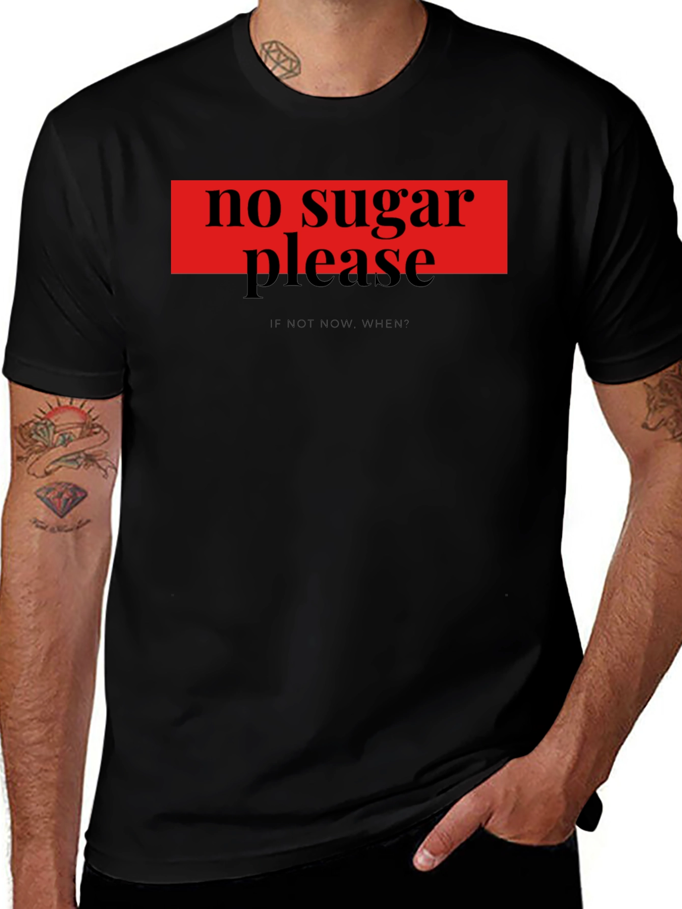 Variant 5 of No Sugar Please T-Shirt - Funny Diet Tee