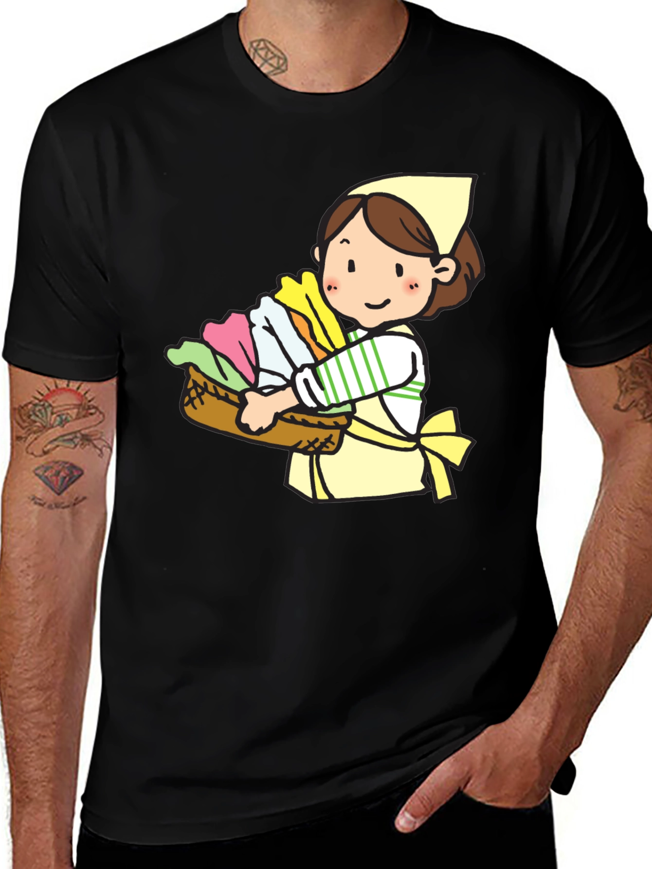 Variant 2 of Cute Laundry Maid Graphic Tee