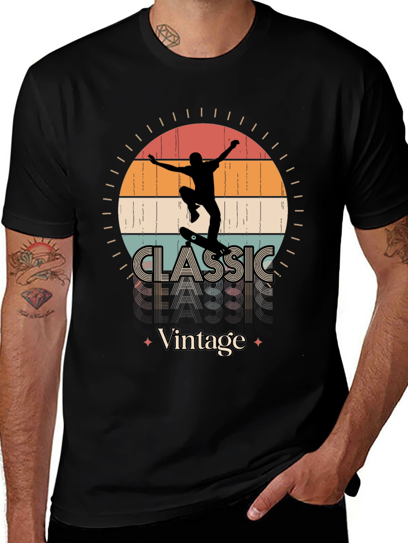Vintage Skateboarder Classic T-Shirt