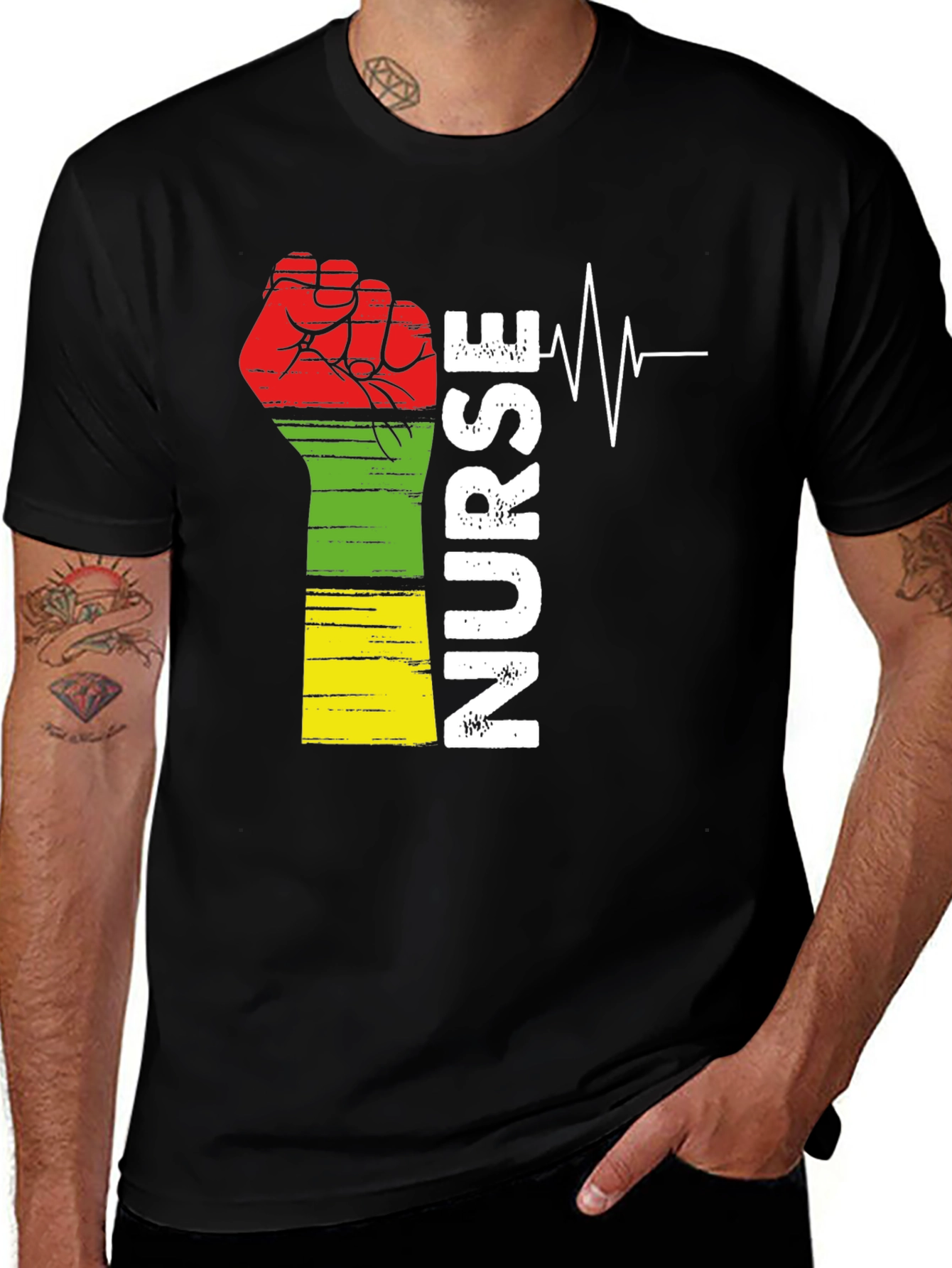 Variant 12 of Nurse Empowerment T-Shirt - Pan-African Colors