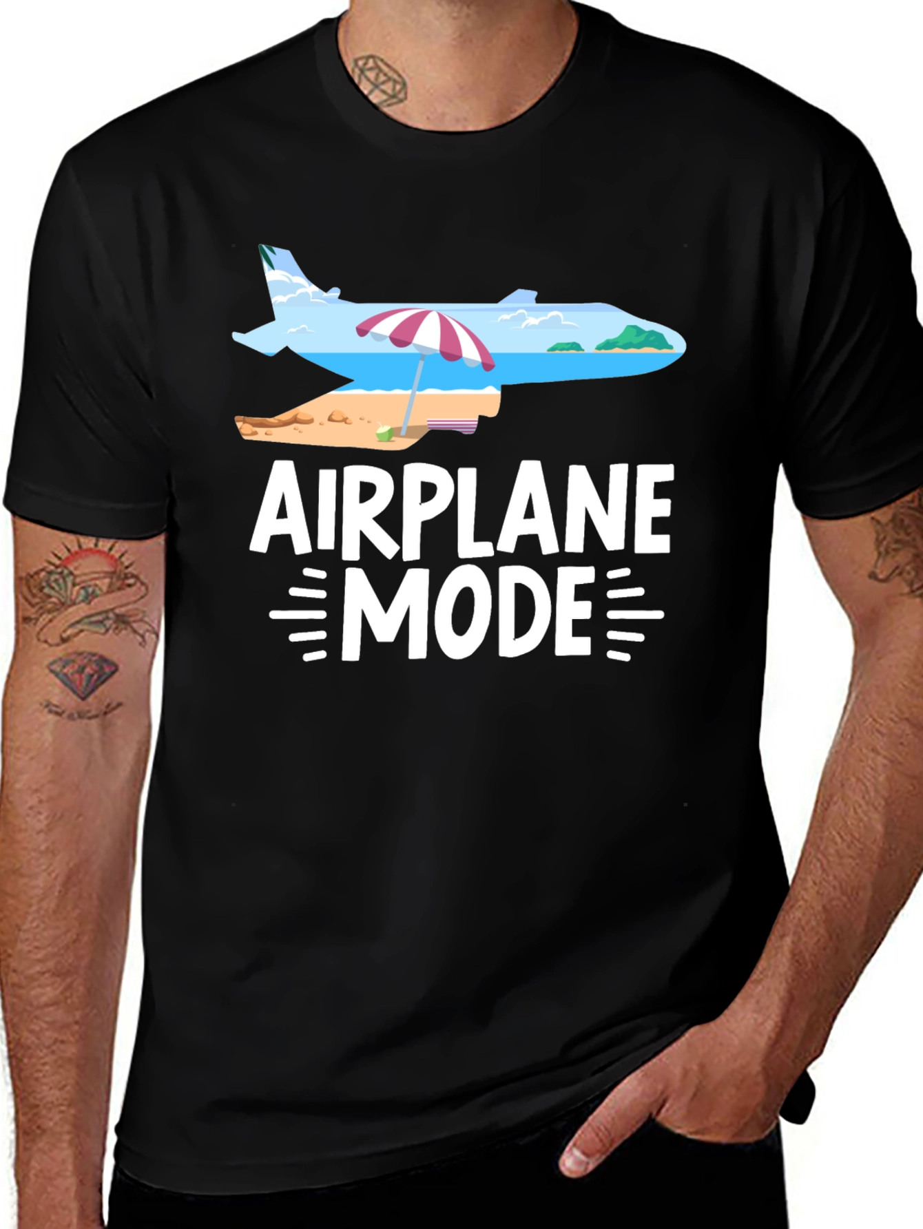 Variant 6 of Airplane Mode Graphic Tee - Vacation Vibes