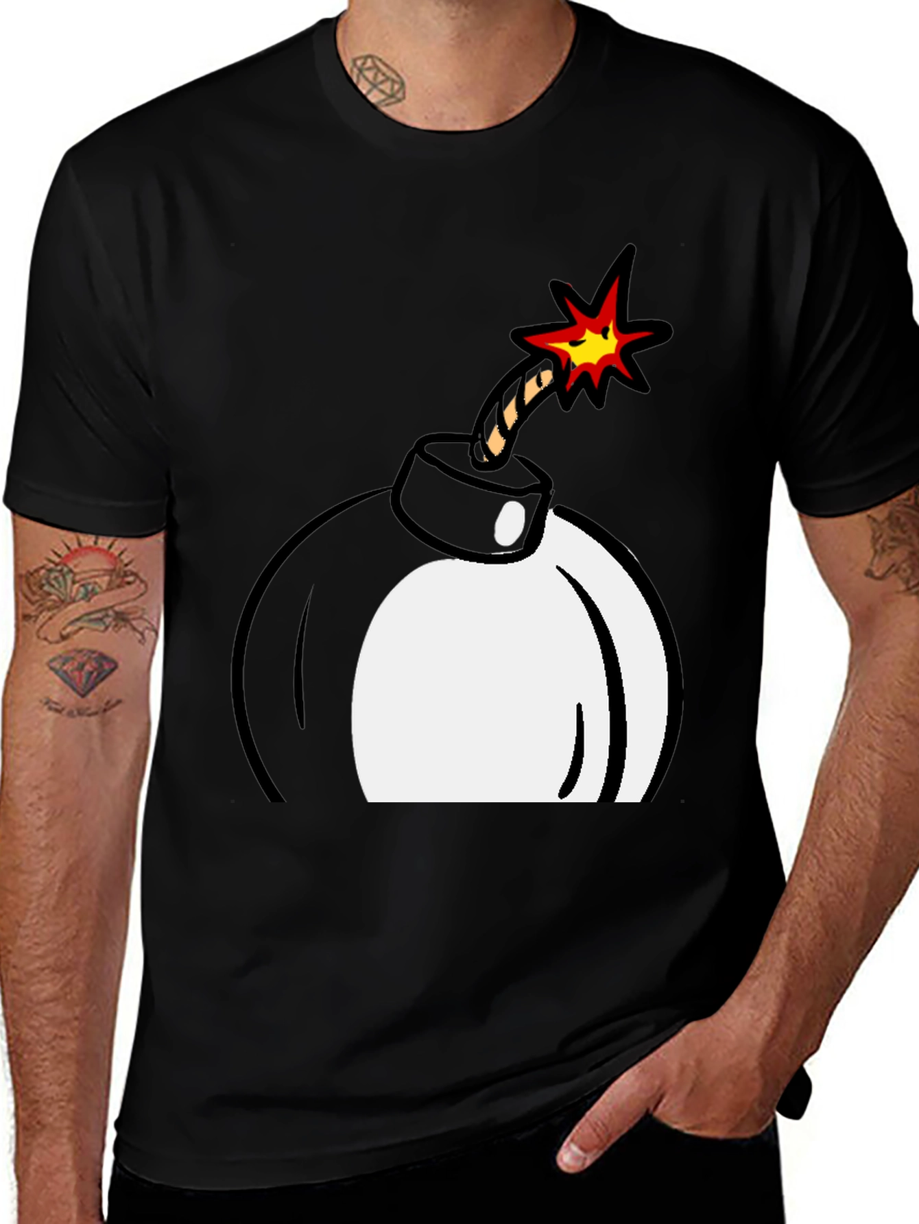 Variant 19 of Bomb Graphic Black T-Shirt