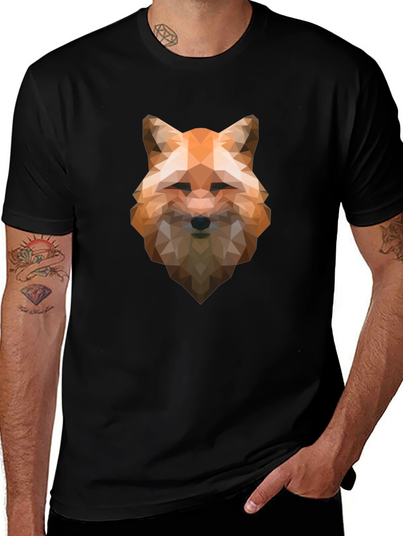 Variant 18 of Geometric Fox Graphic T-Shirt - Modern Style