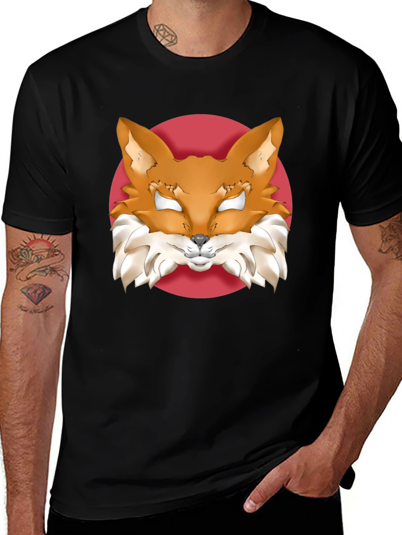 Variant 24 of Fox Graphic Tee - Stylish Animal Print T-Shirt