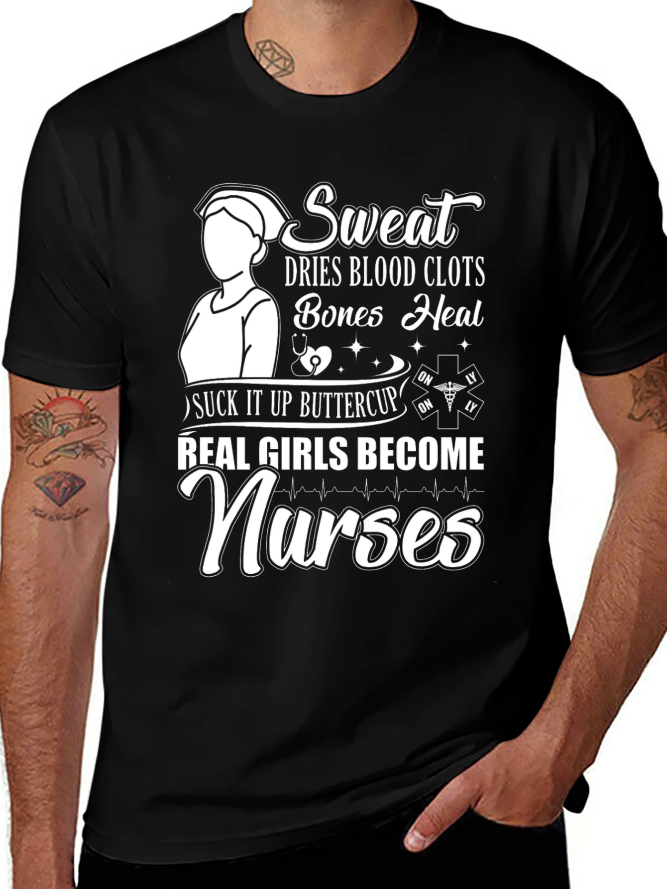 Variant 11 of Real Girls Become Nurses Graphic Tee
