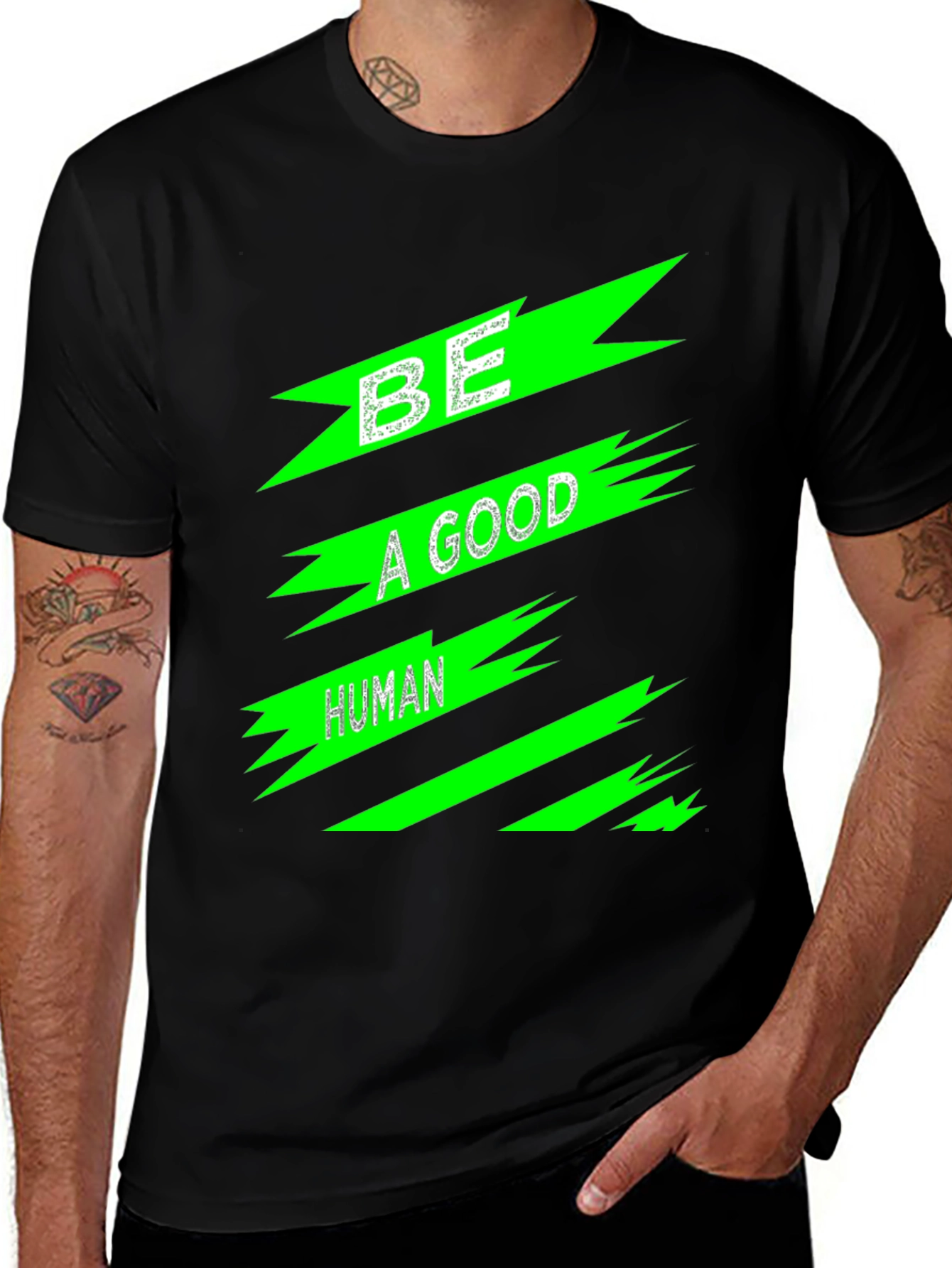 Variant 26 of Be a Good Human Graphic Tee - Black