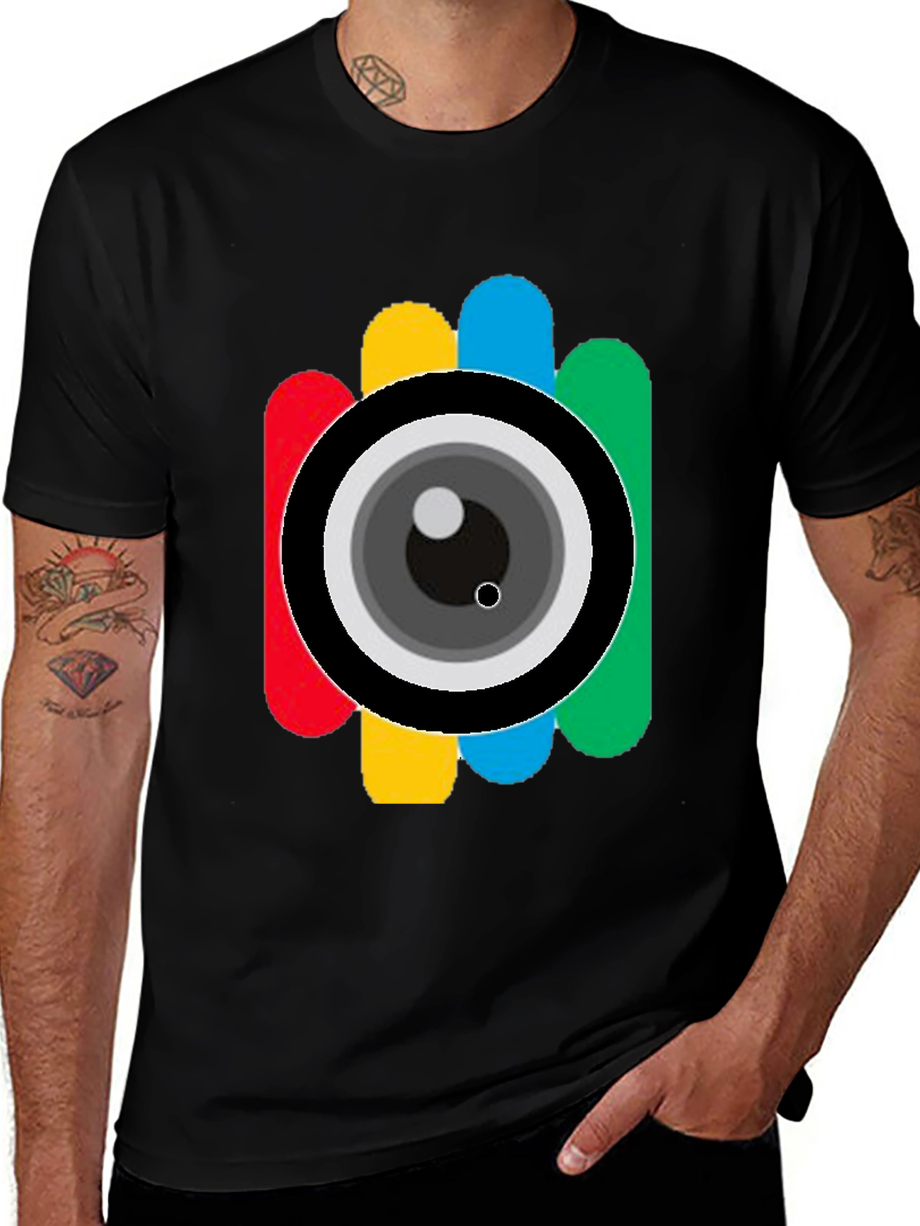 Variant 12 of Colorful Camera Lens Graphic T-Shirt