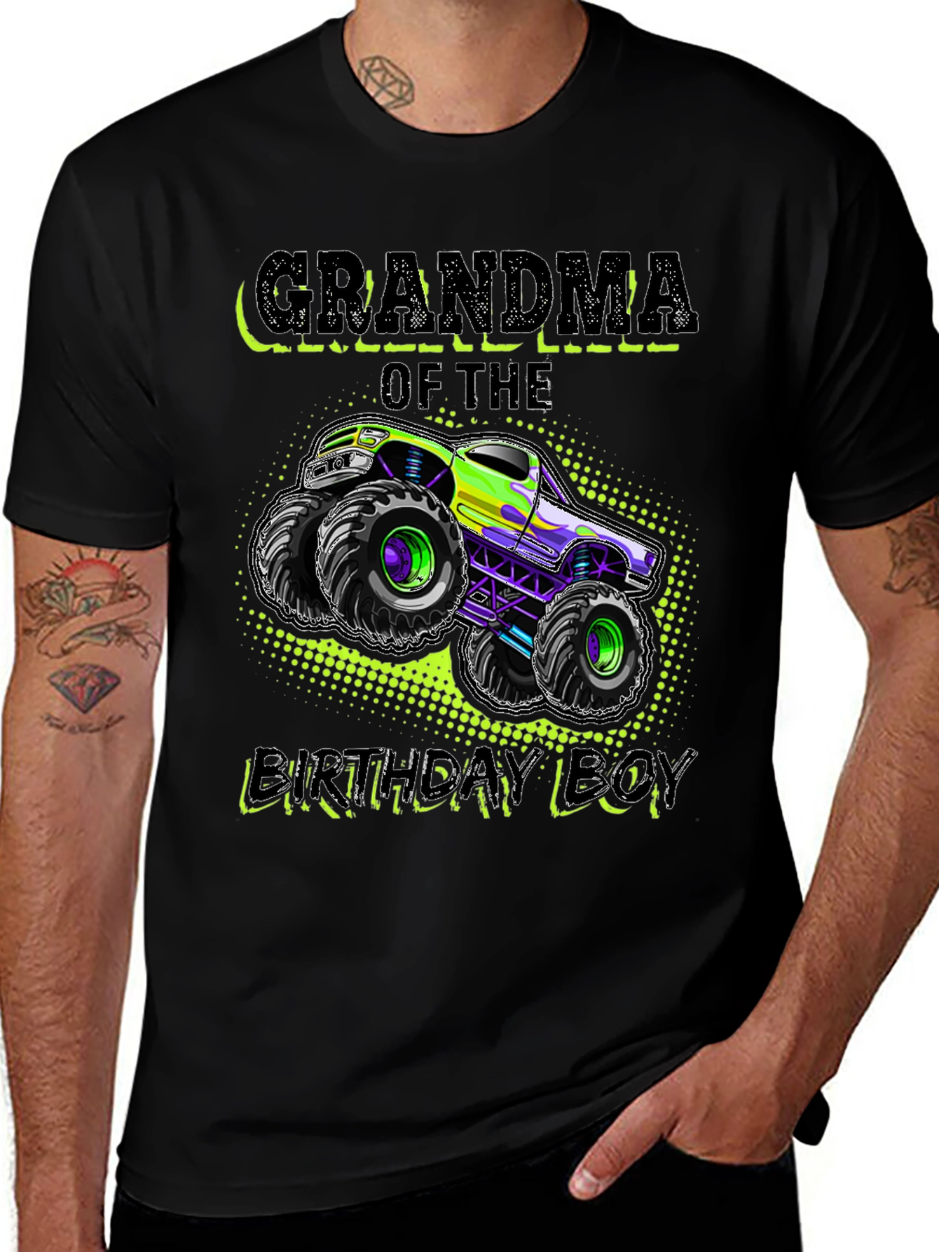 Variant 3 of Grandma of the Birthday Boy Monster Truck T-Shirt