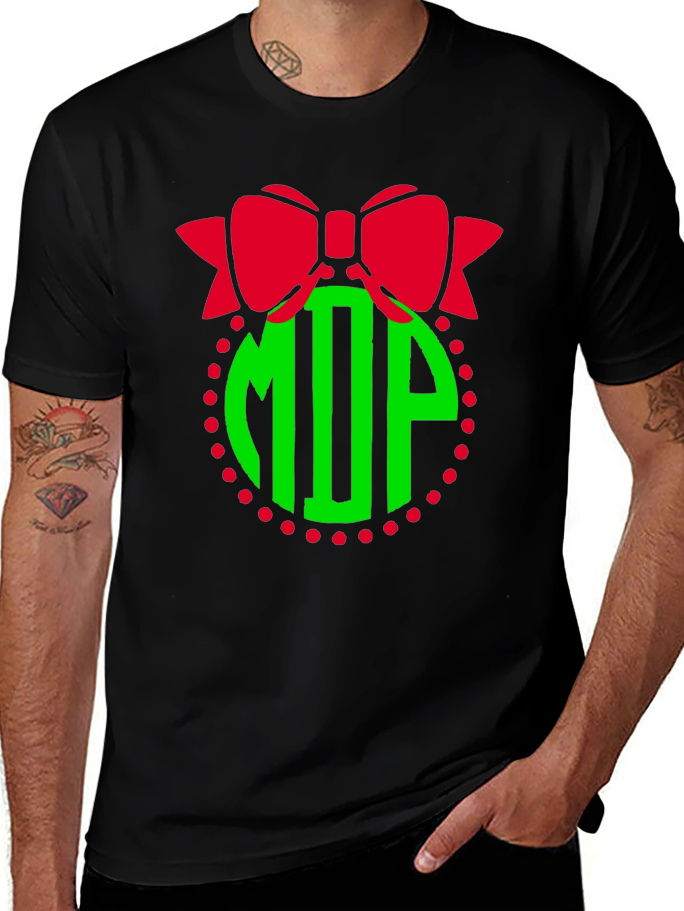 Festive Monogram Christmas Tee