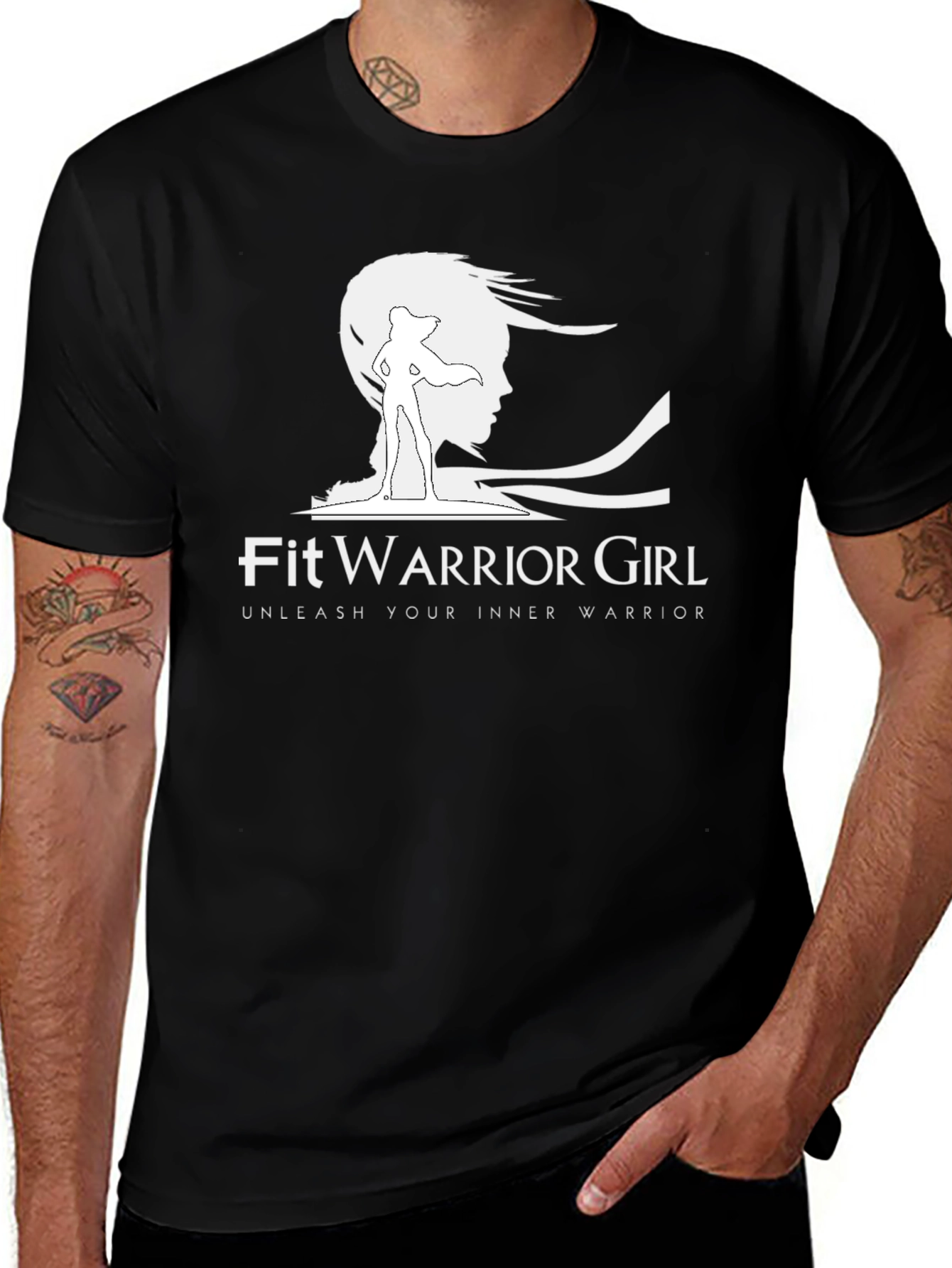 Variant 15 of Fit Warrior Girl T-Shirt - Unleash Your Inner Strength!