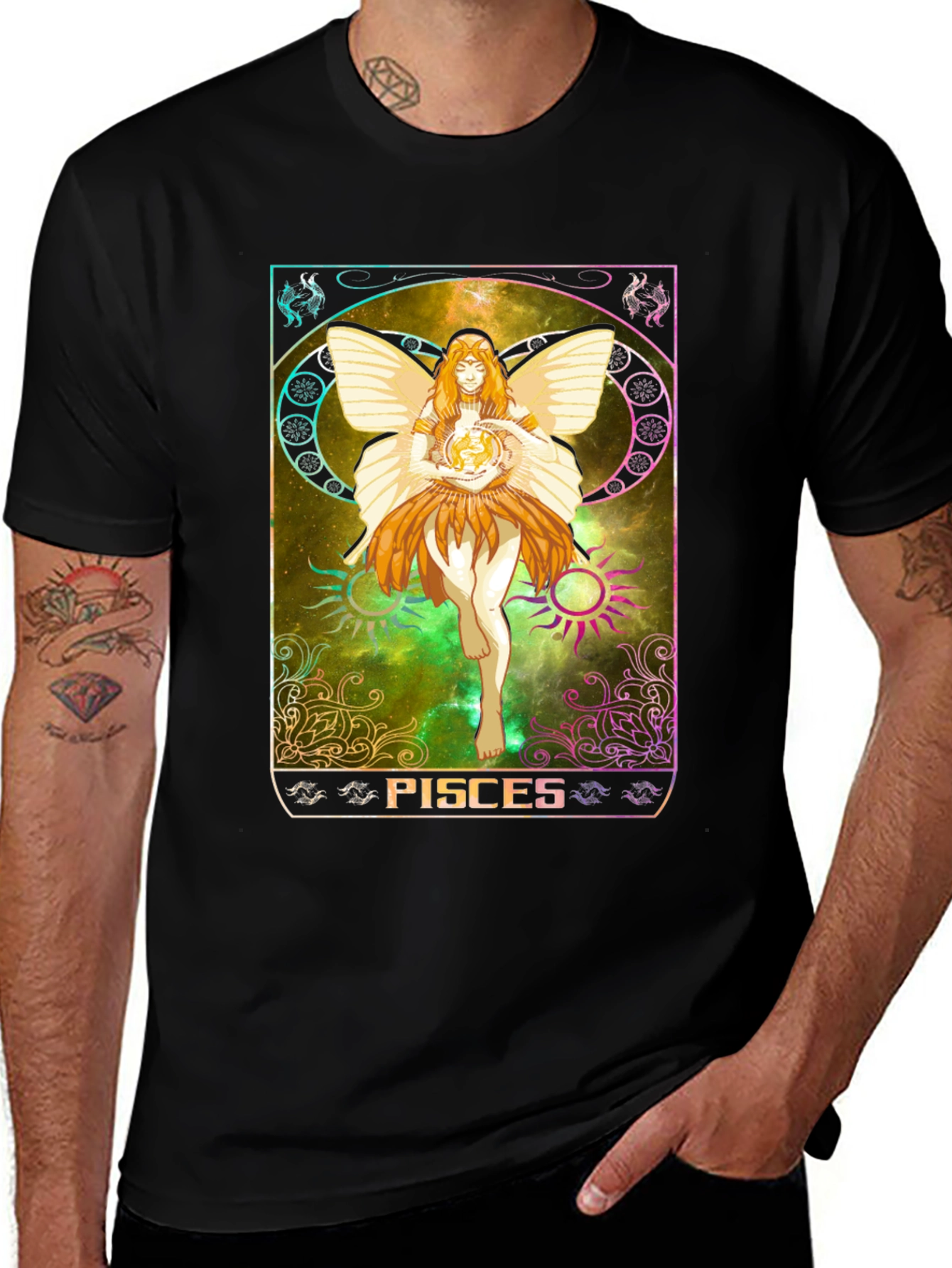 Pisces Zodiac Graphic T-Shirt - Astrology Tee