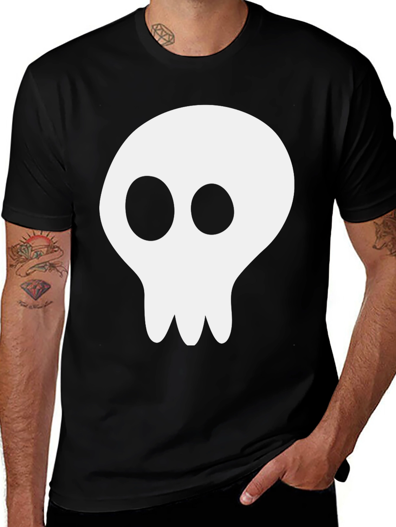 Variant 4 of Skull Graphic T-Shirt - Black