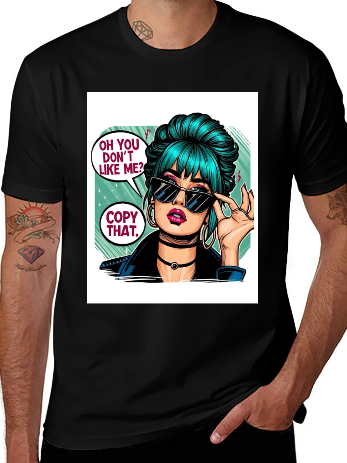Variant 9 of Edgy Attitude Graphic Tee