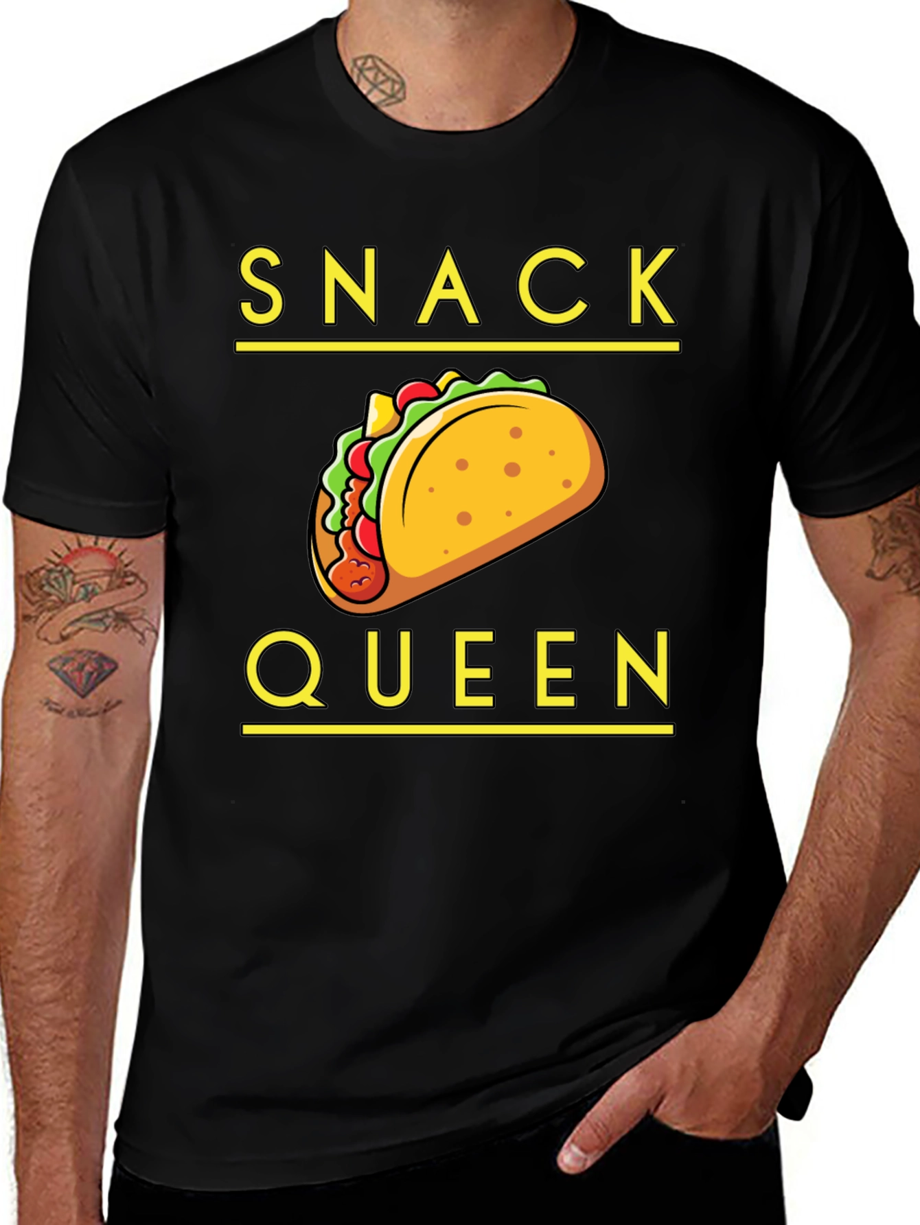 Snack Queen Taco Graphic T-Shirt - Fun Foodie Tee