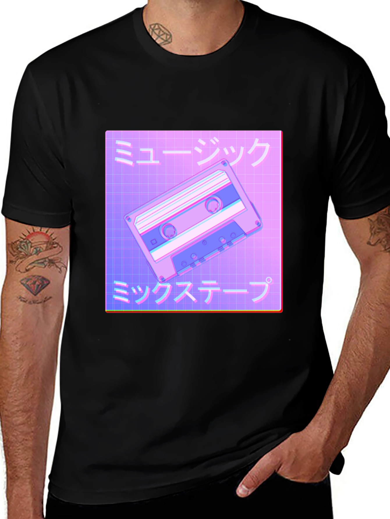 Variant 12 of Retro Japanese Cassette Tape T-Shirt