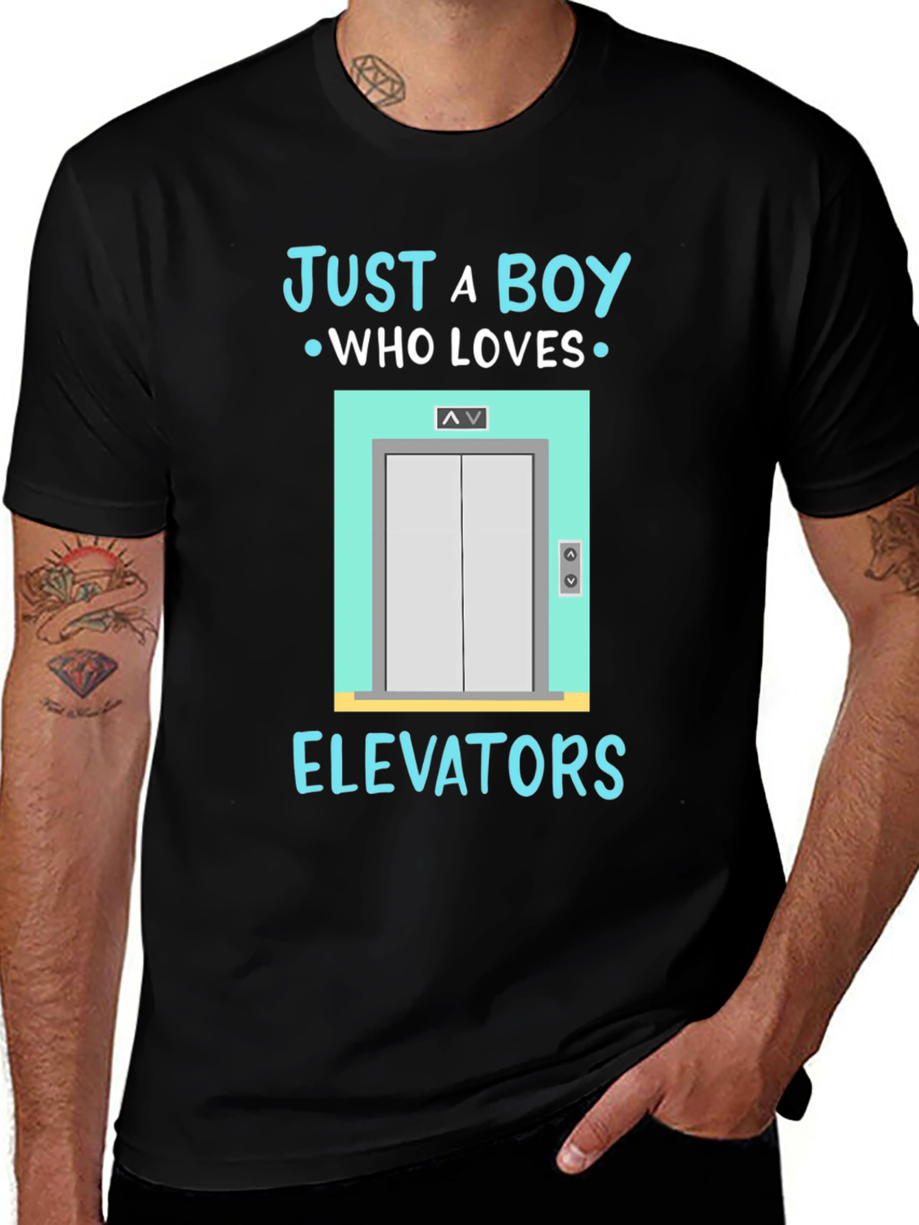 Variant 5 of Just a Boy Who Loves Elevators T-Shirt