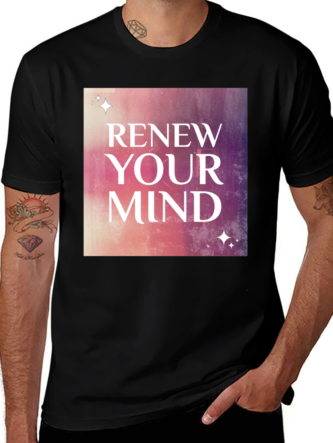 Variant 26 of Renew Your Mind Graphic Tee - Stylish Motivational Shirt