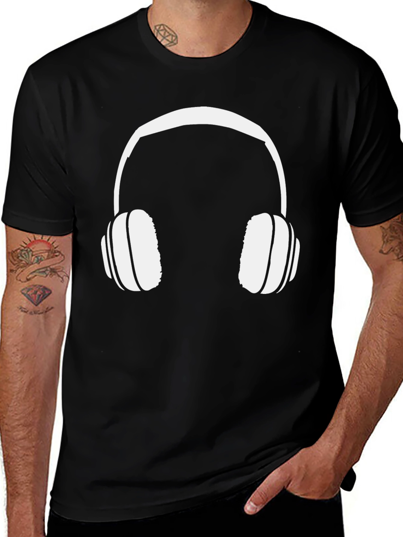 Variant 22 of Cool Headphone Graphic T-Shirt