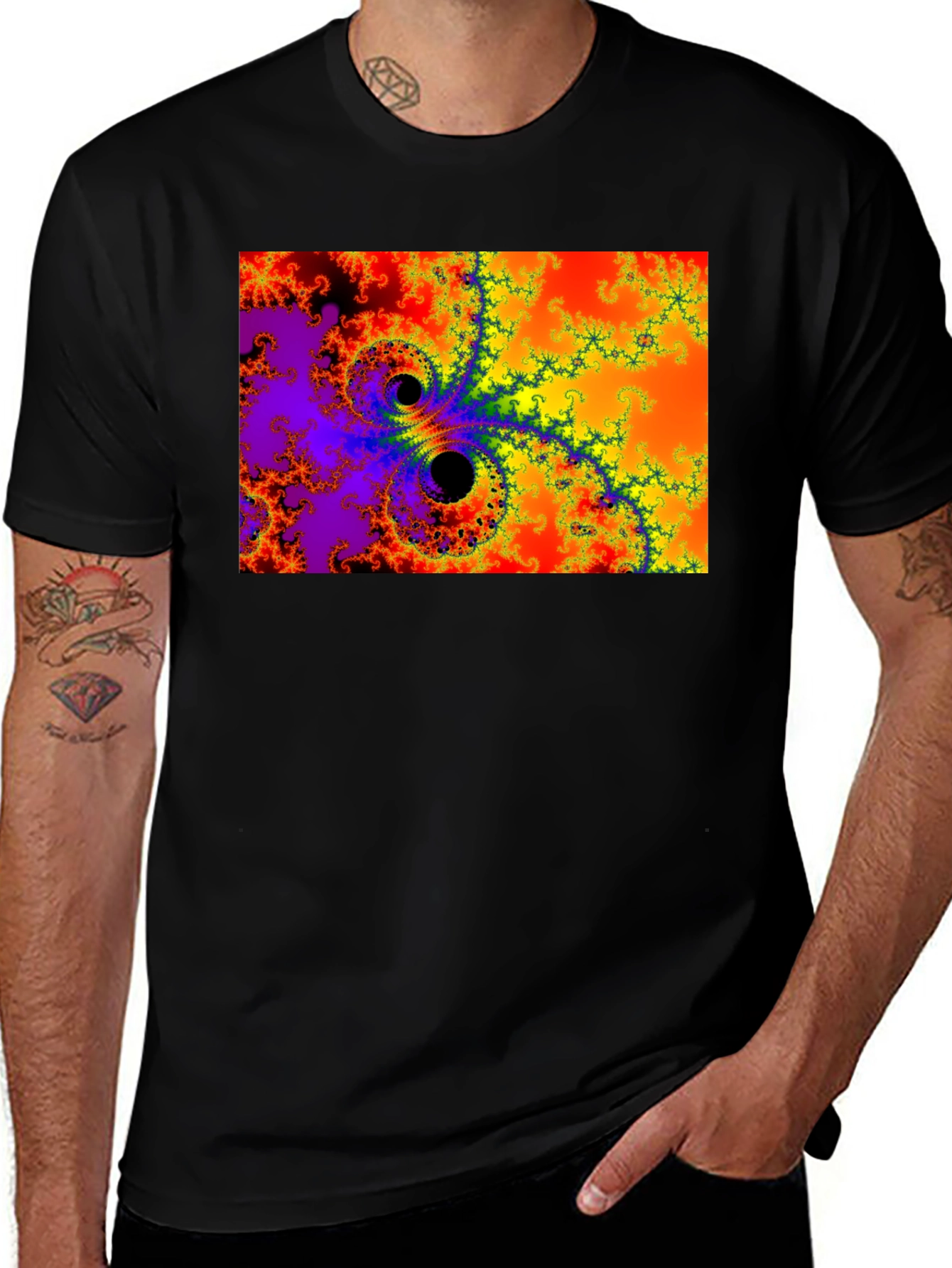 Variant 2 of Fractal T-Shirt: Vivid, Abstract Graphic Tee