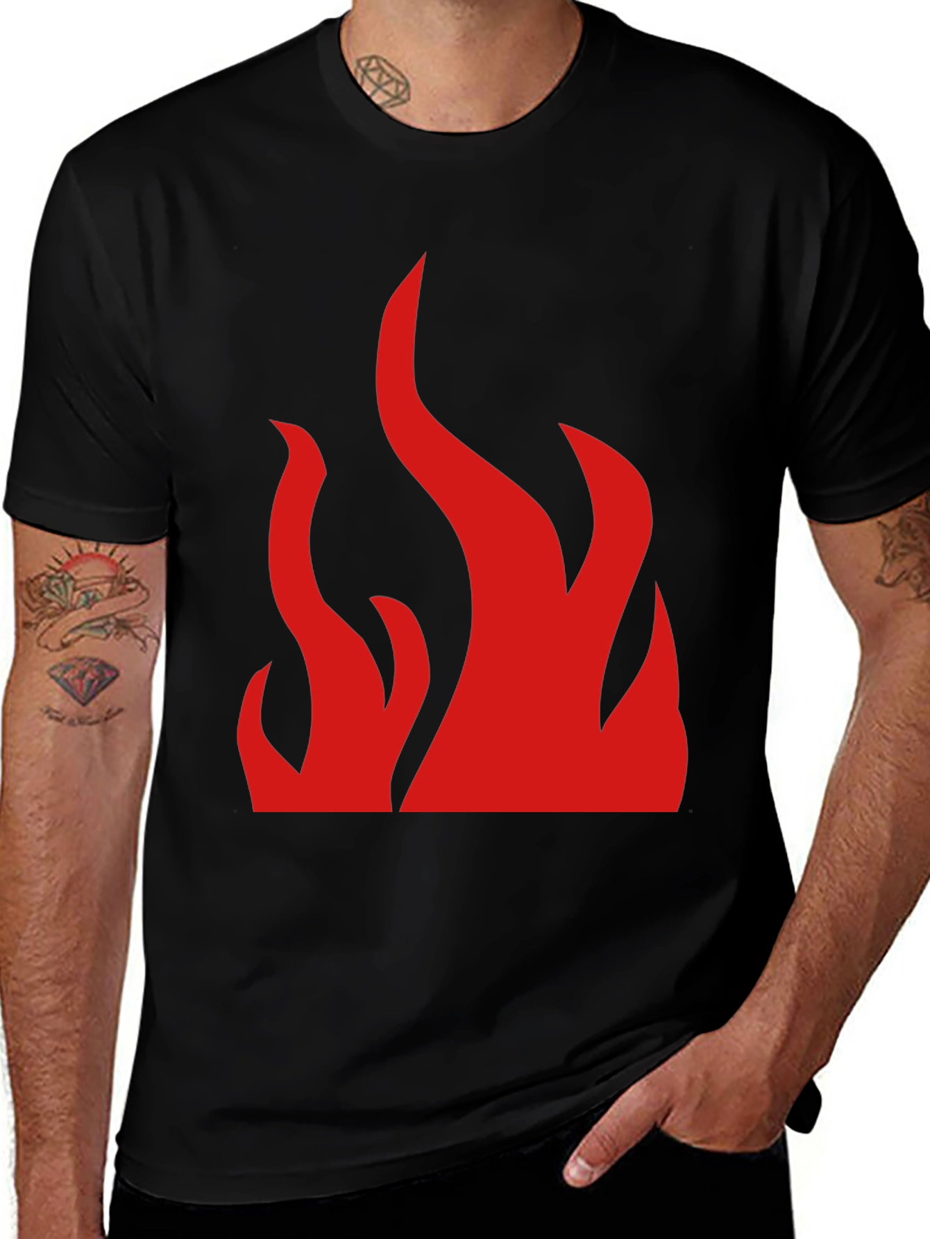 Variant 22 of Flame Graphic Black T-Shirt
