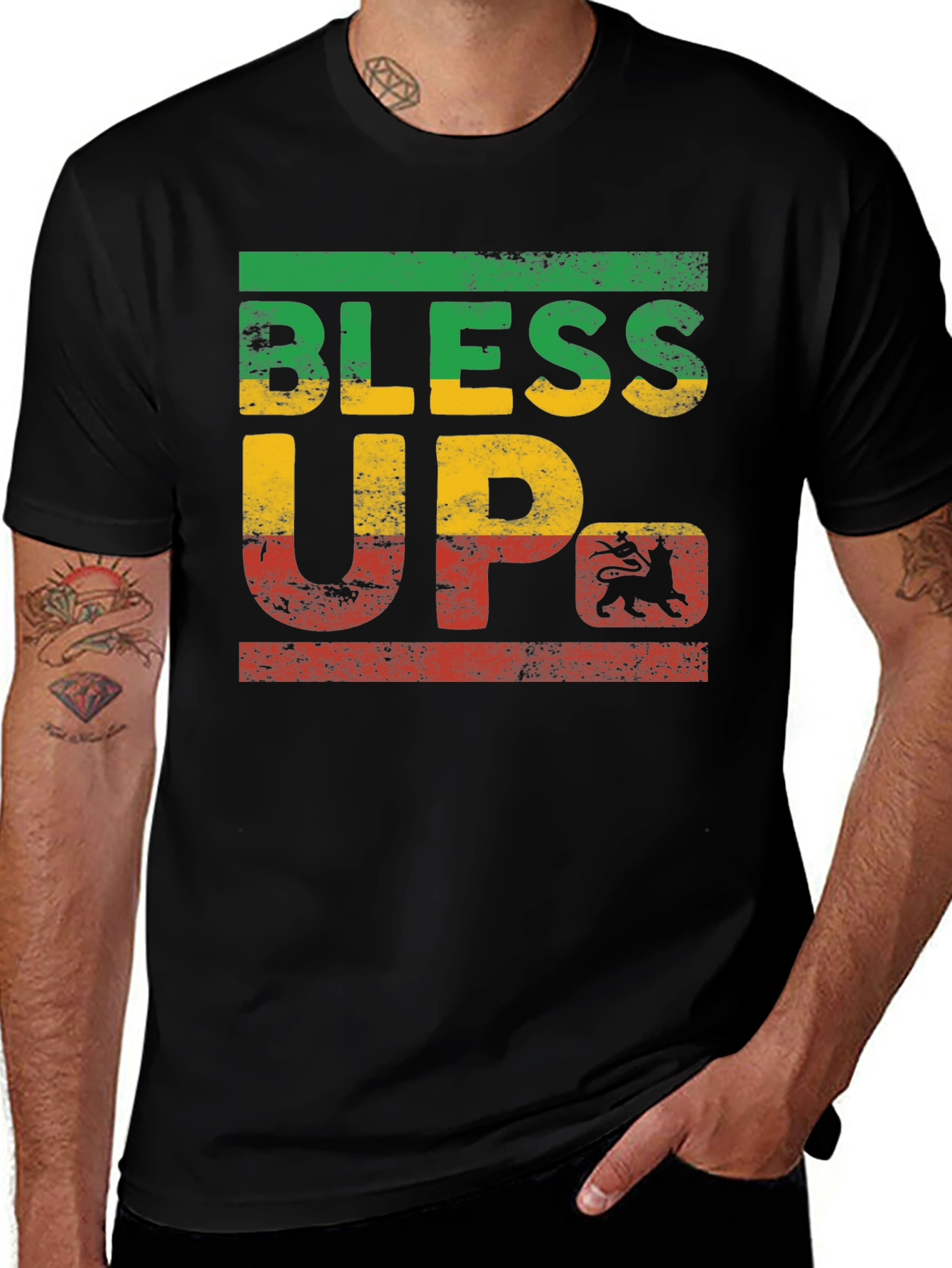 Rasta Bless Up T-Shirt - Reggae Vibes