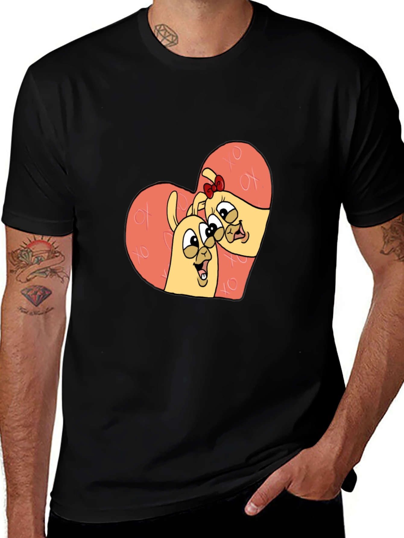 Variant 30 of Llama Love Black T-Shirt
