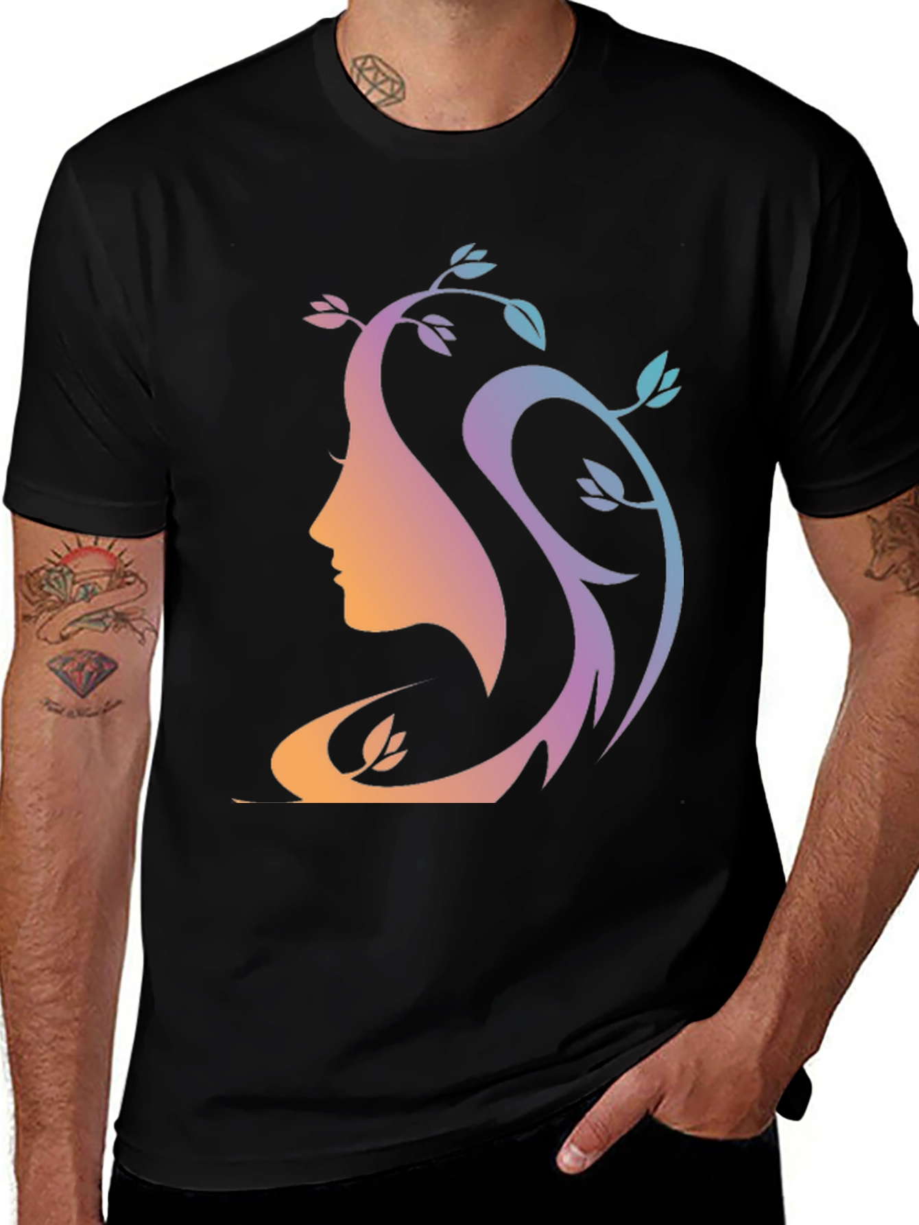 Variant 23 of Nature Silhouette Graphic T-Shirt