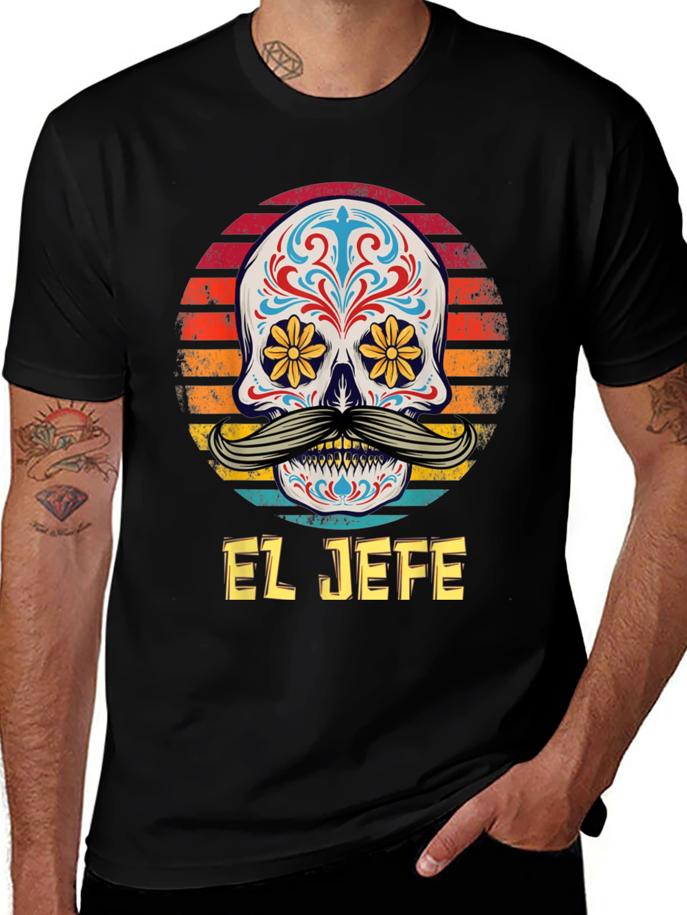 Variant 19 of El Jefe Sugar Skull Graphic Tee