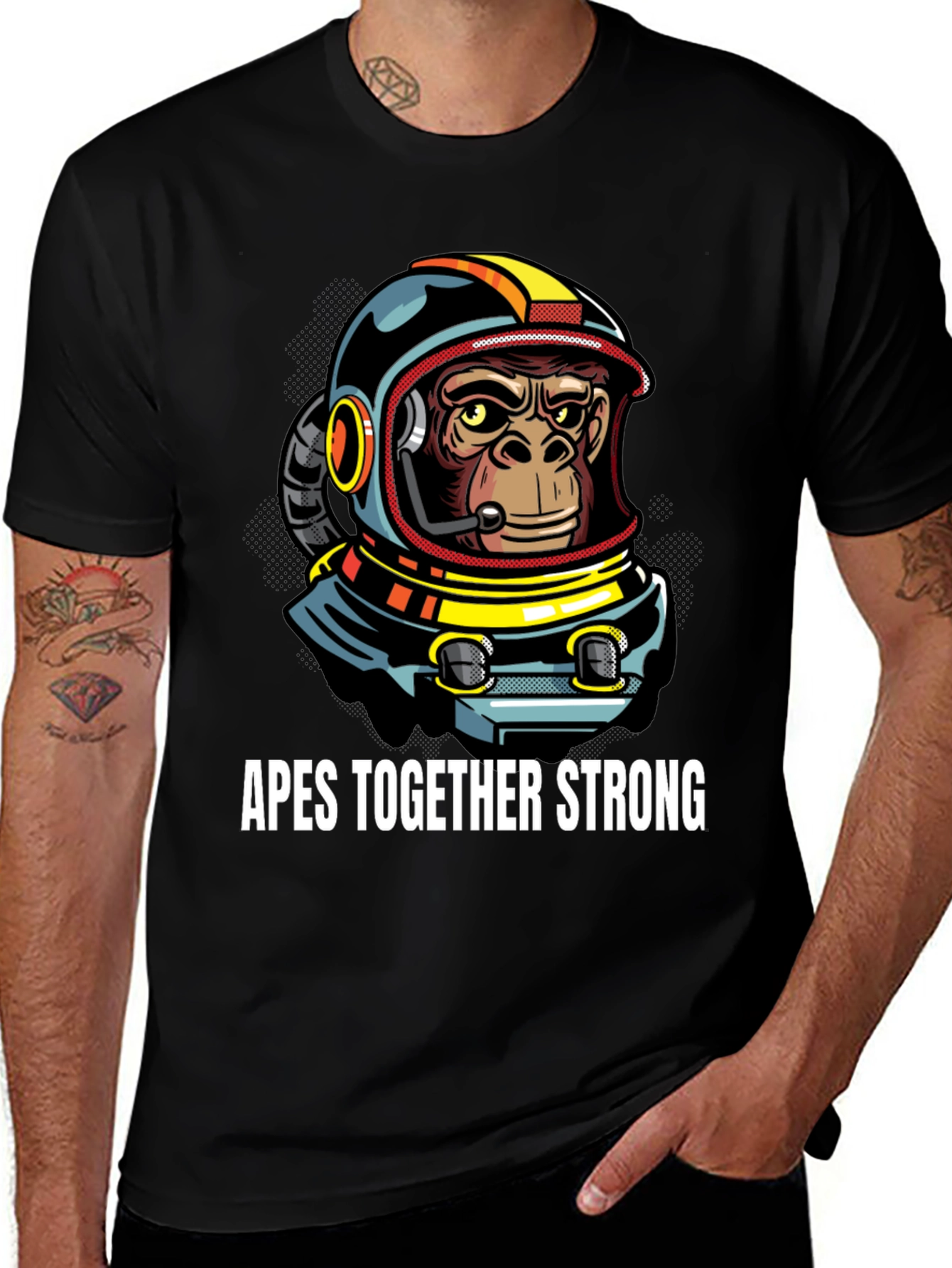 Apes Together Strong Graphic Tee - Black