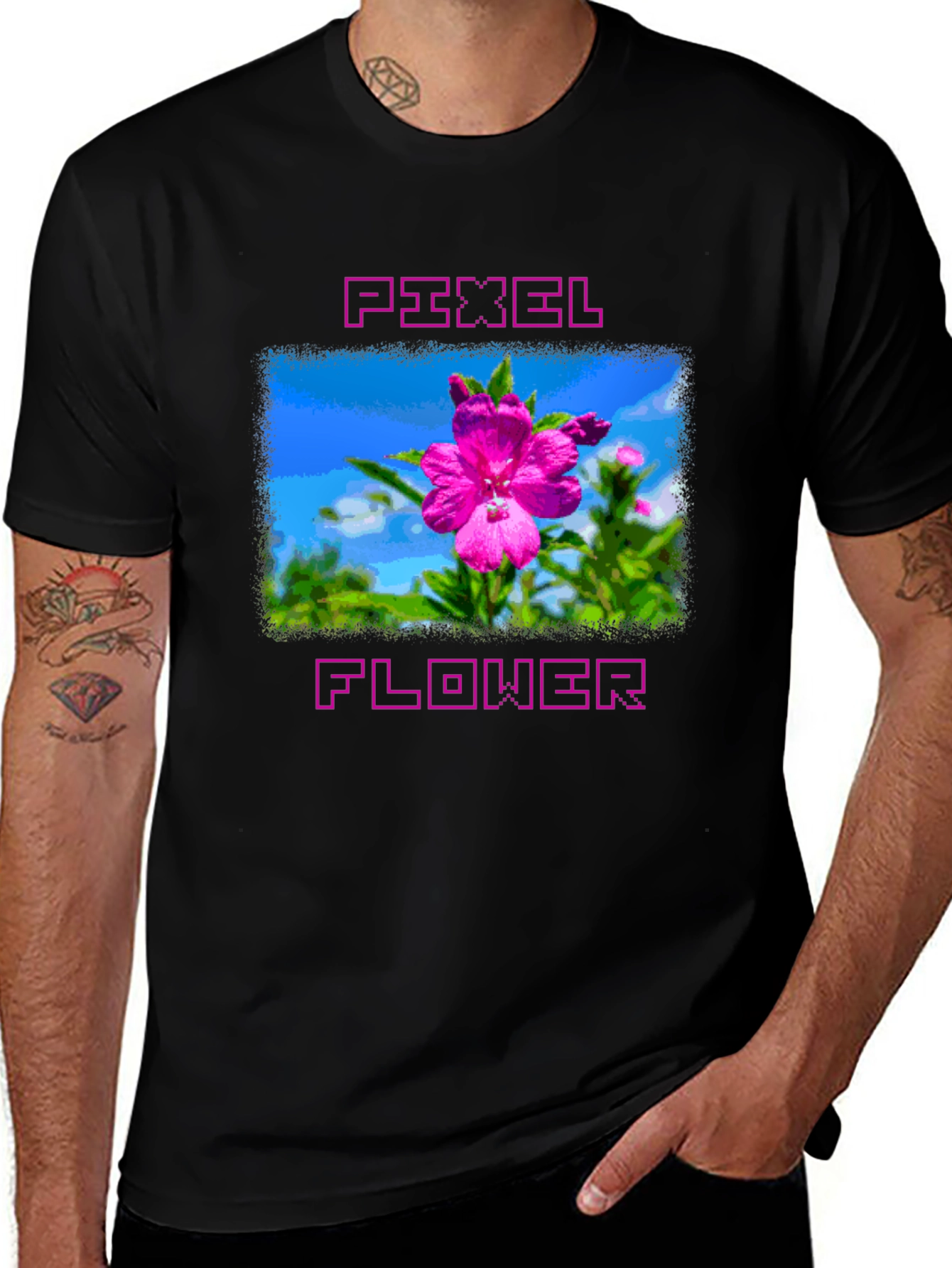 Variant 29 of Pixel Flower Graphic Tee
