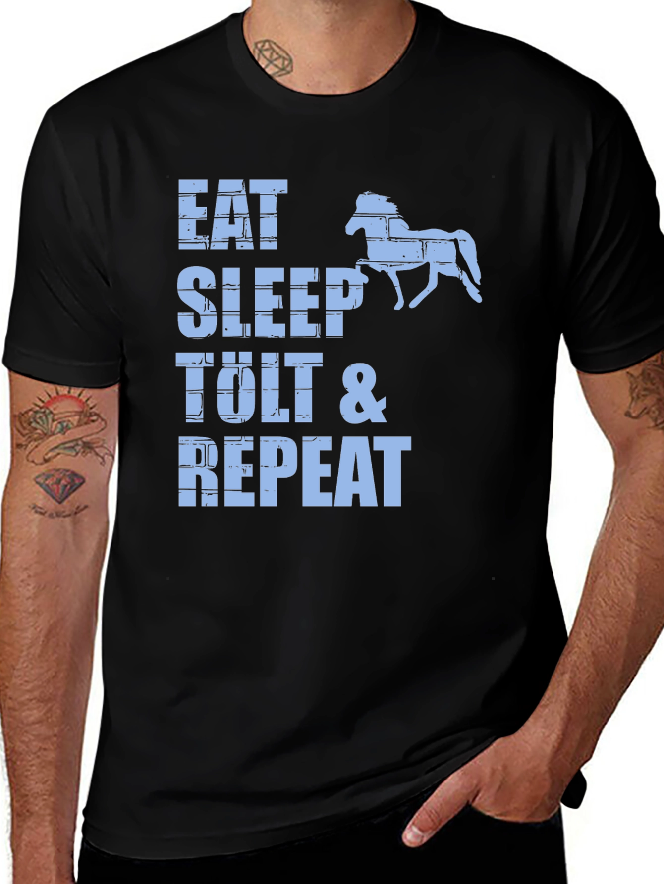 Variant 26 of Eat Sleep Tolt & Repeat Black T-Shirt