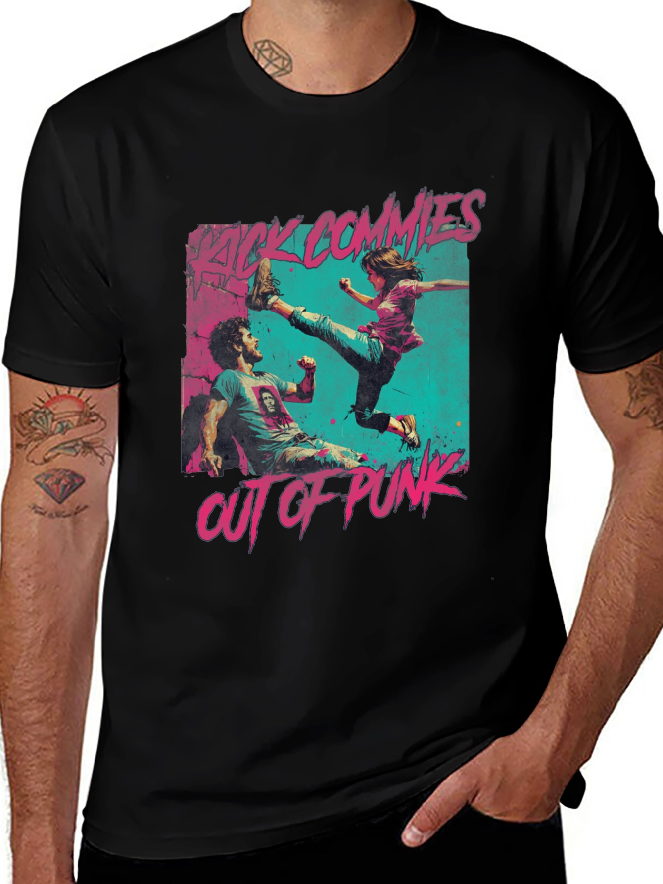 Variant 23 of Kick Commies Out Of Punk Graphic Tee