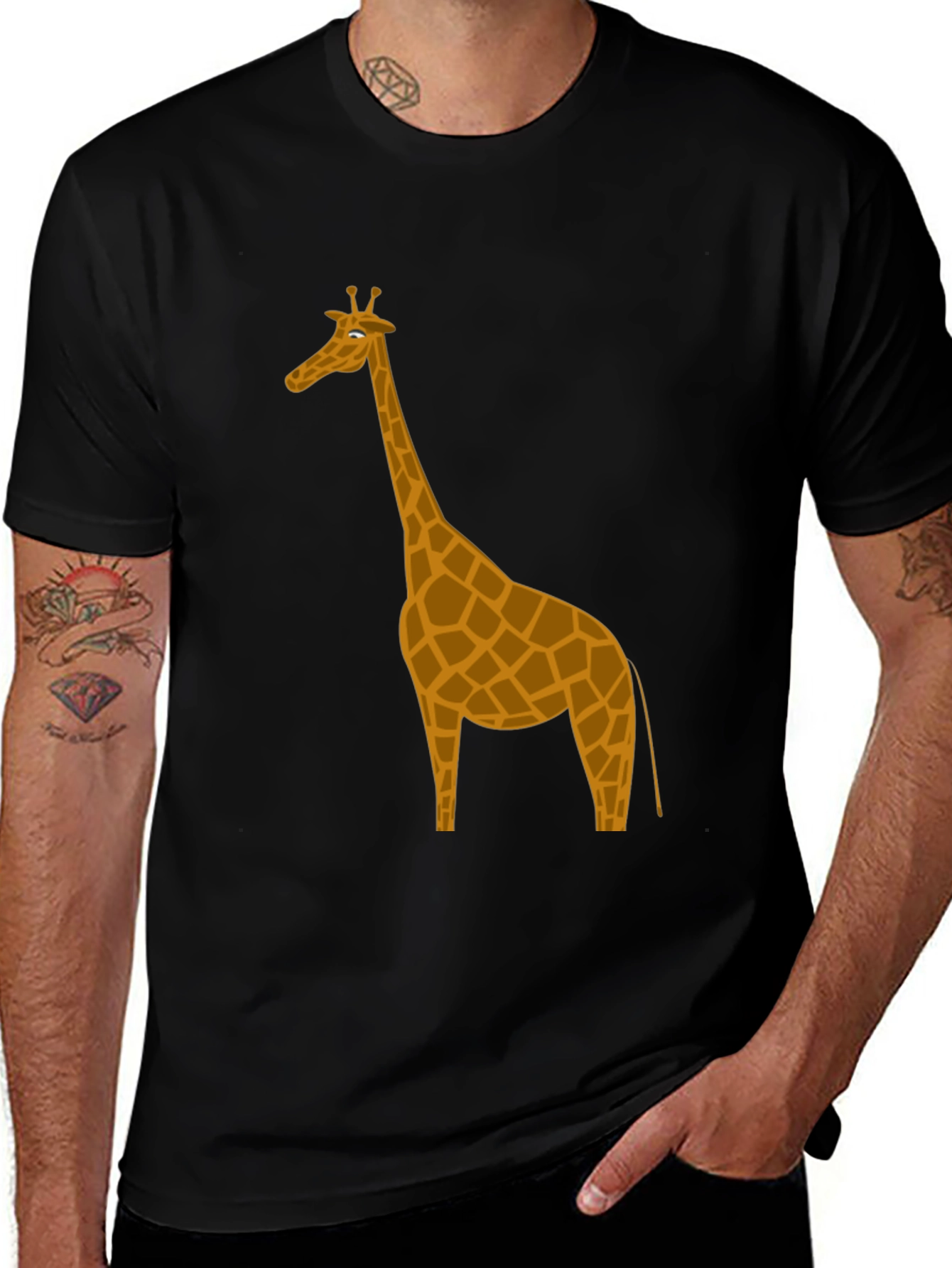 Variant 17 of Giraffe Graphic Tee - Soft Cotton Crew Neck T-Shirt