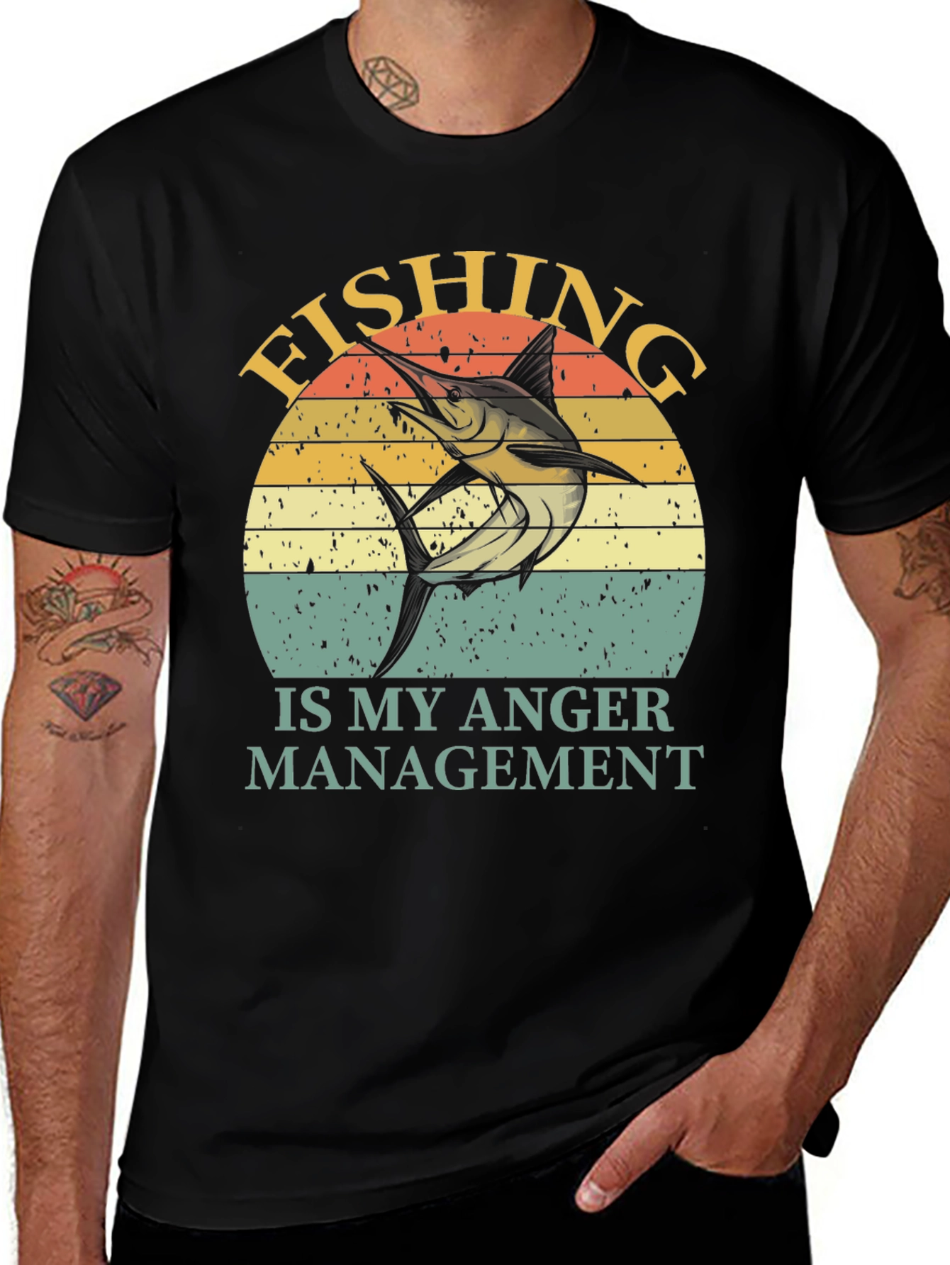 Variant 23 of Fishing is My Anger Management T-Shirt
