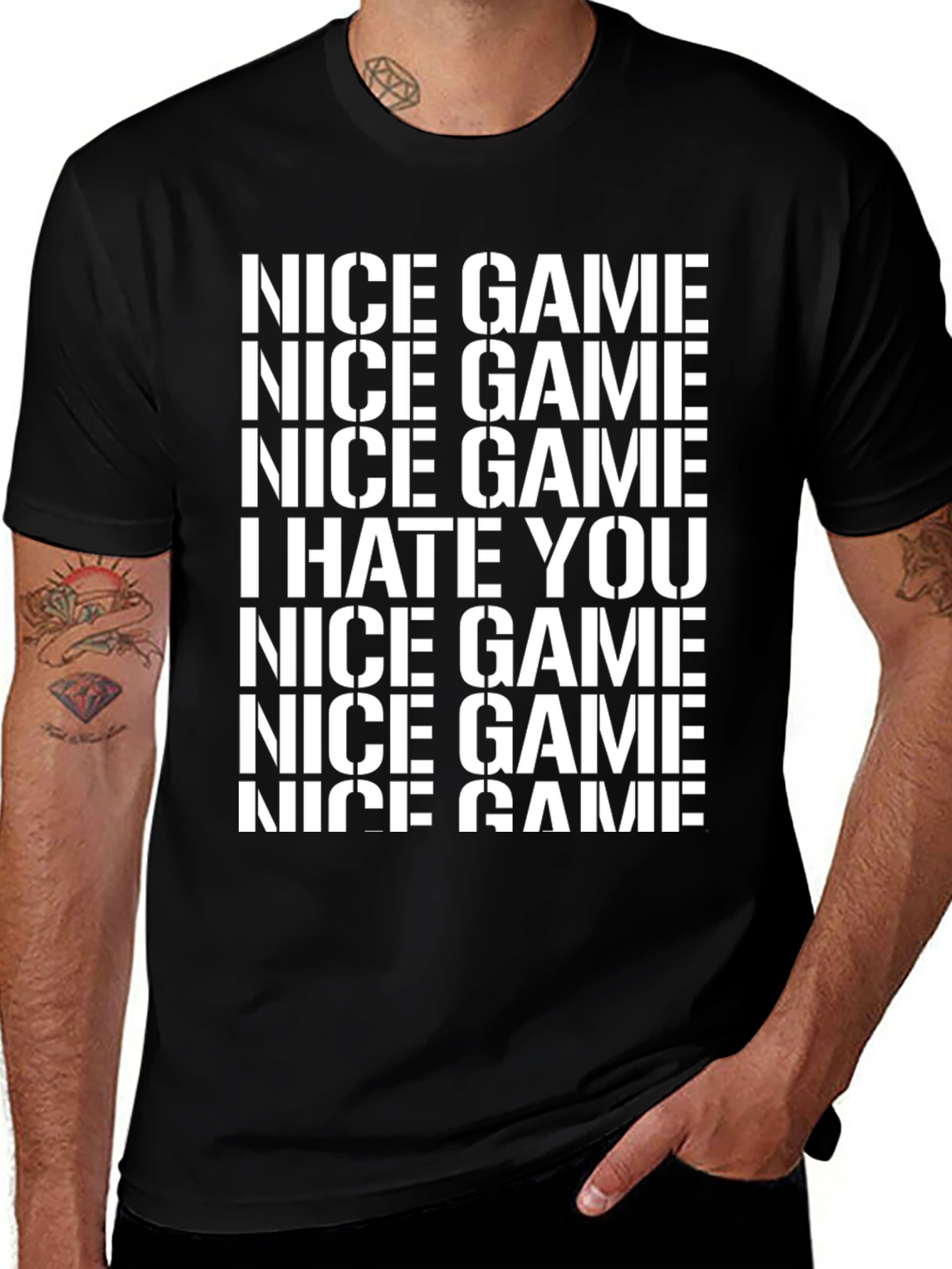 Variant 16 of Nice Game, I Hate You Graphic Tee
