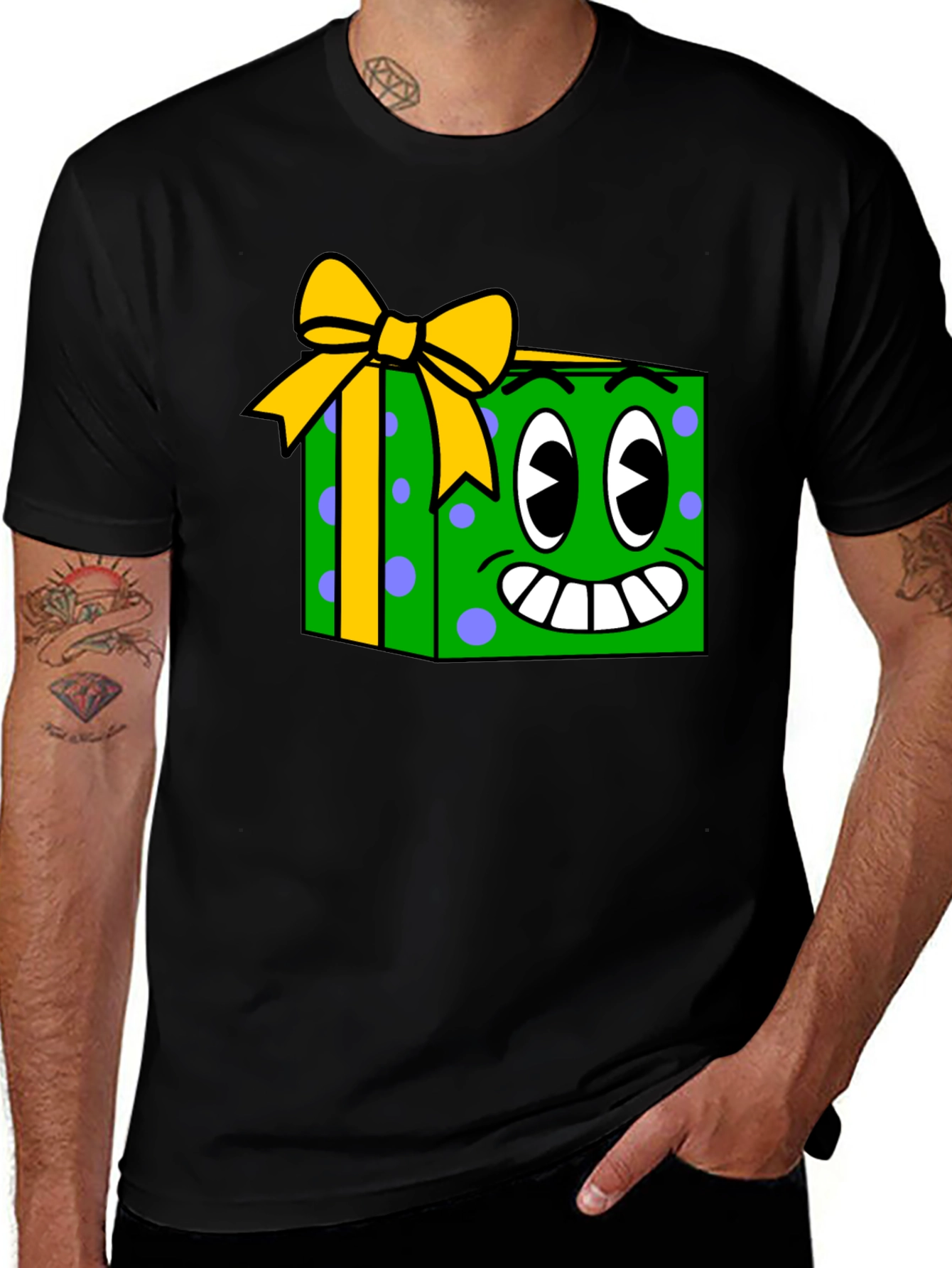 Variant 12 of Cartoon Gift Box Graphic T-Shirt