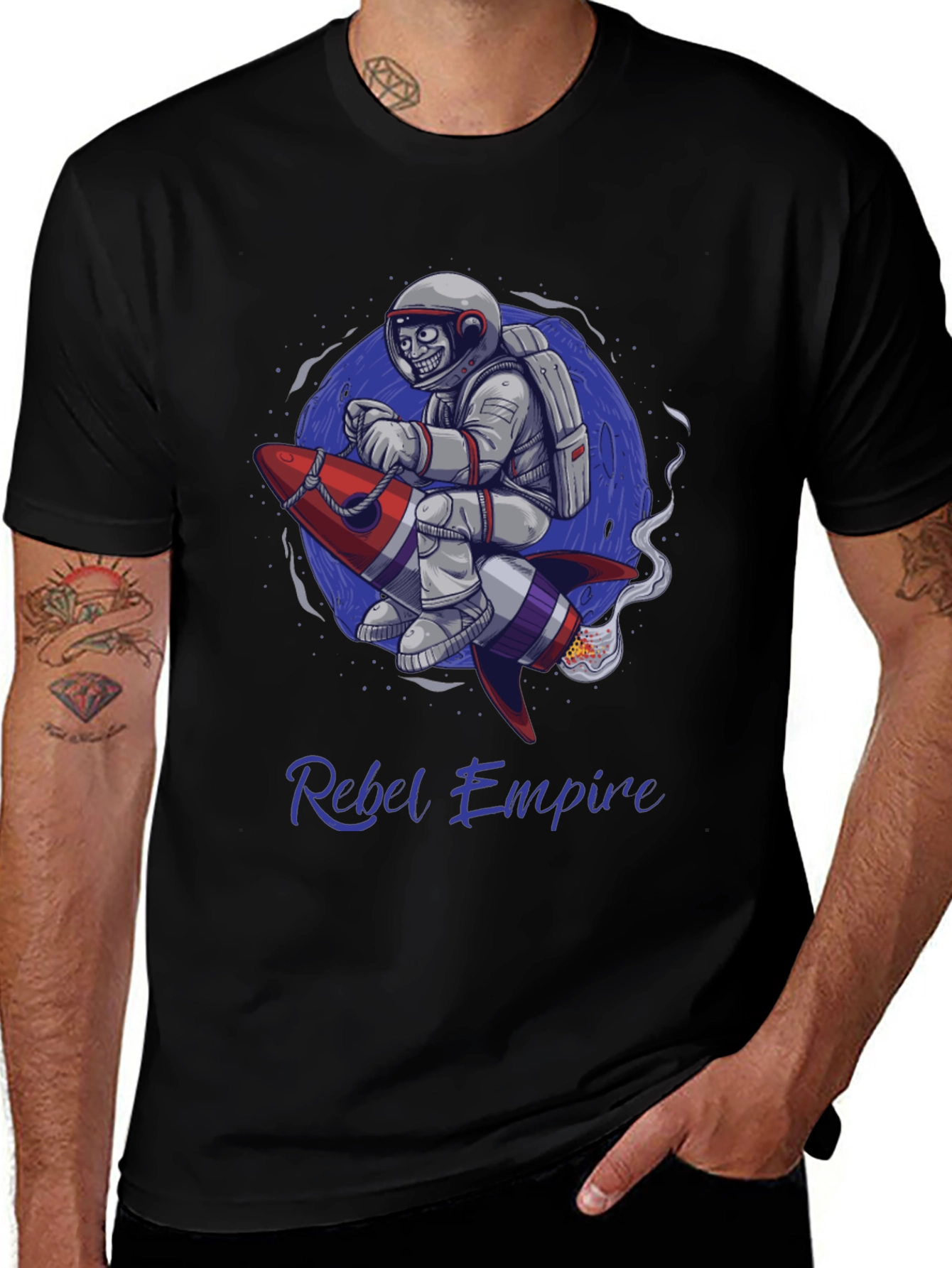 Variant 11 of Rebel Empire Astronaut Rocket Graphic Tee