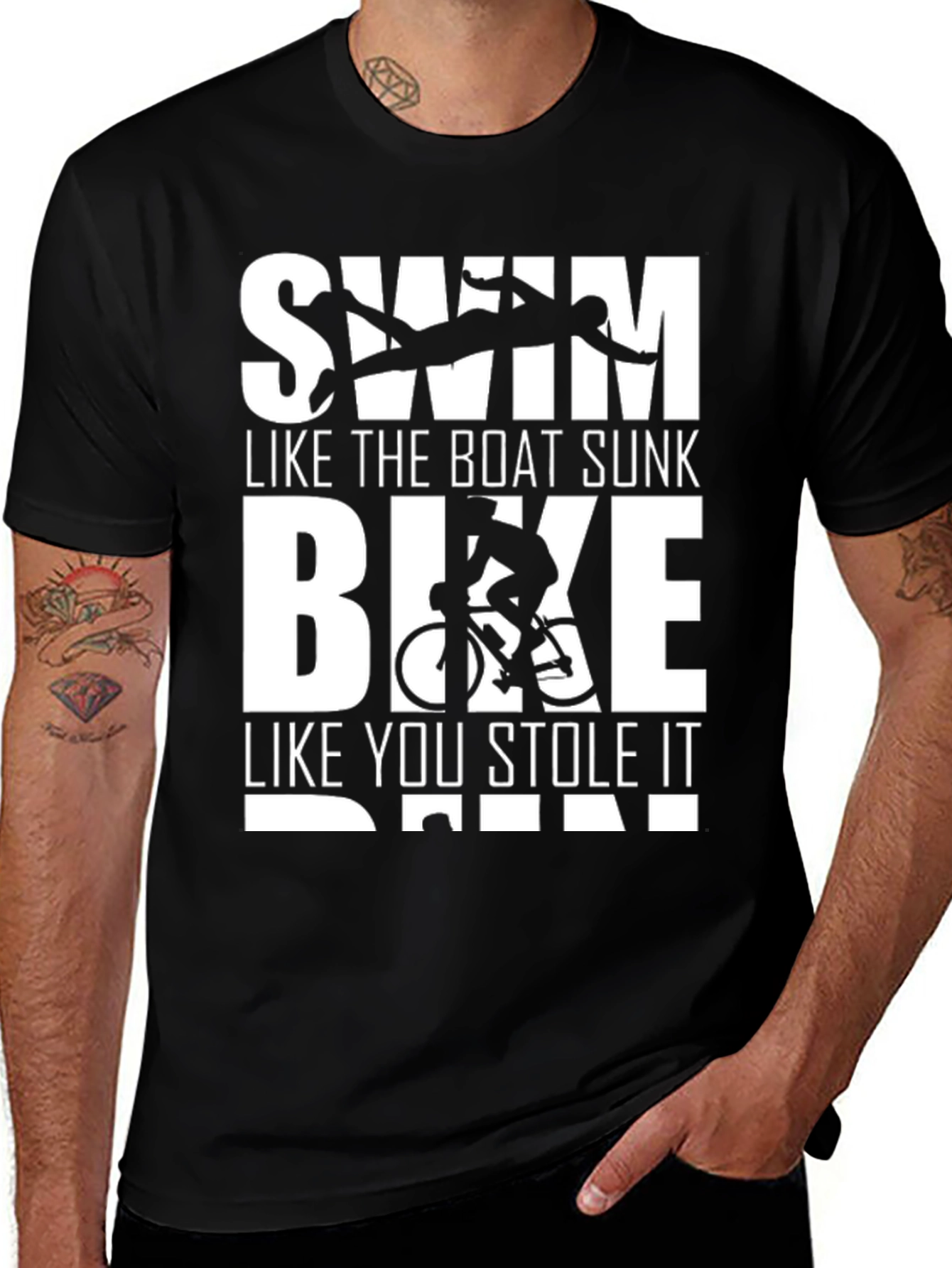 Swim Bike Run T-Shirt - Triathlon Tee