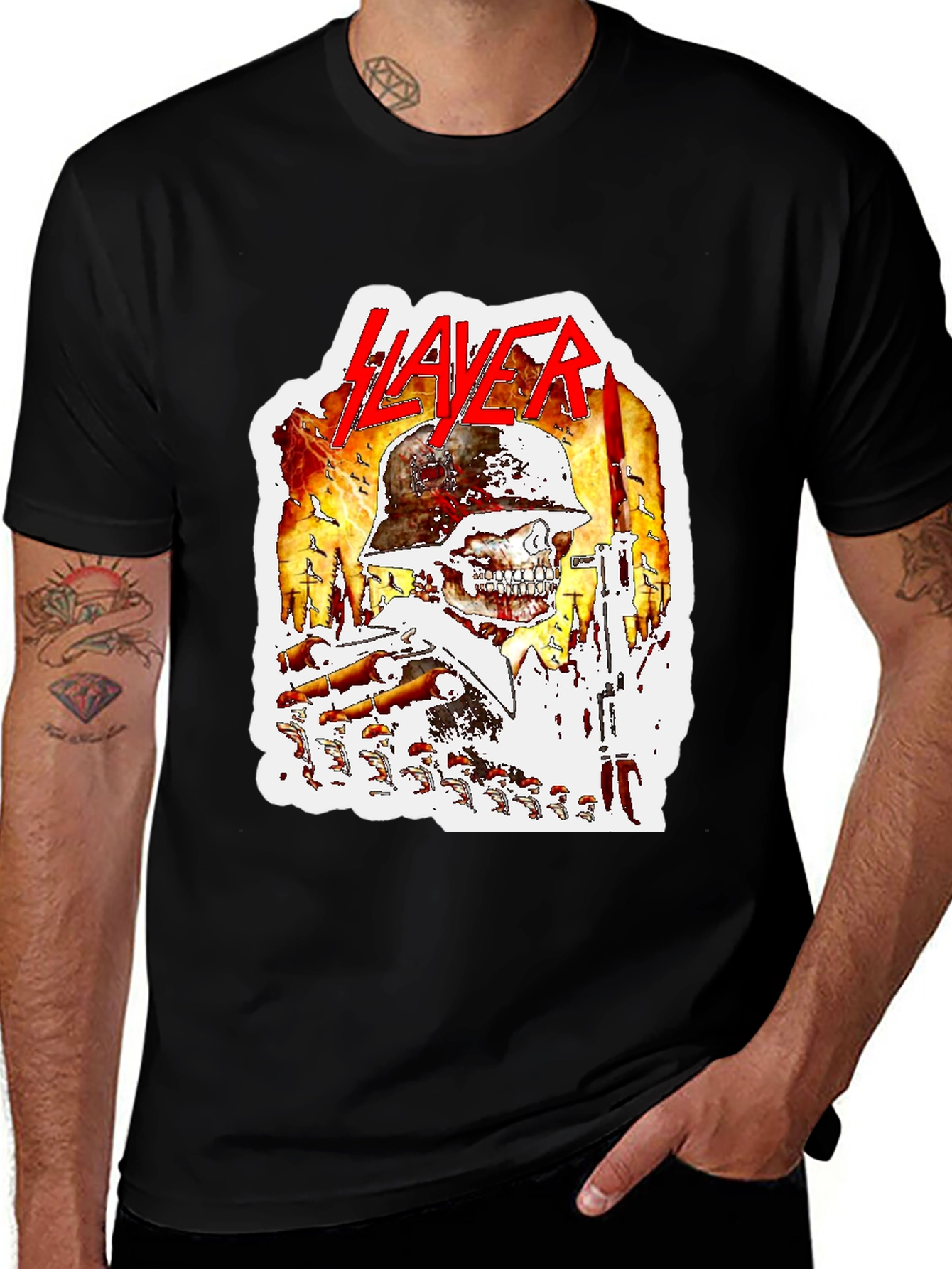 Slayer Band Graphic Black T-Shirt